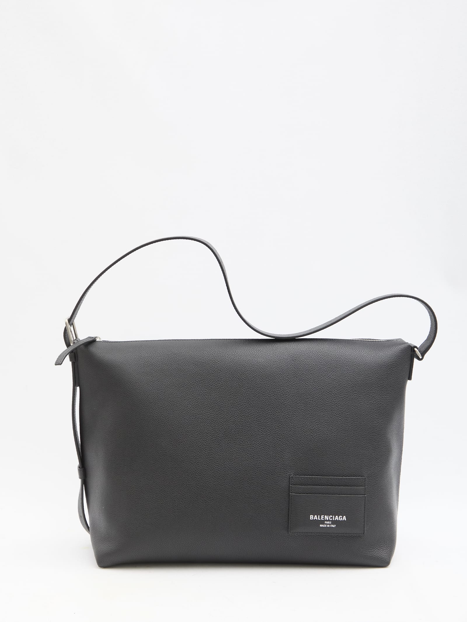 Shop Balenciaga Large Messenger Credit Bag In Black