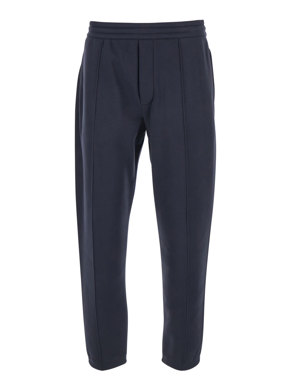 Emporio Armani Blue Pants With Logo Detail In Blue