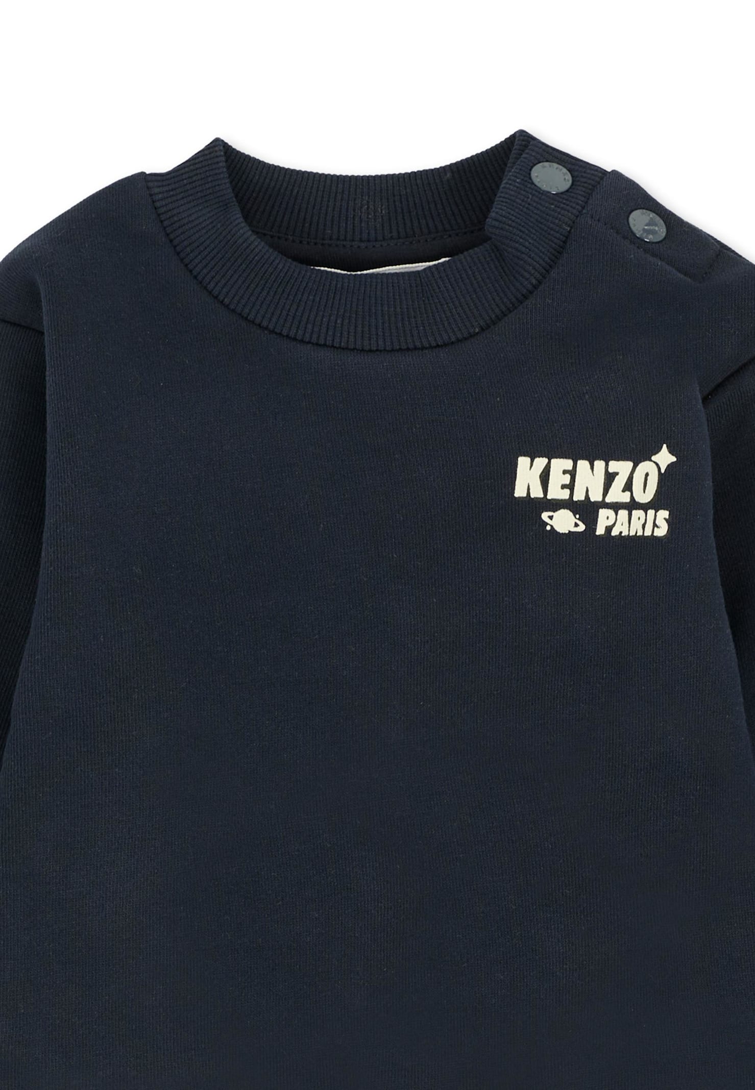 Kenzo Blue Sweatshirt For Baby Boy With Tiger In Blue