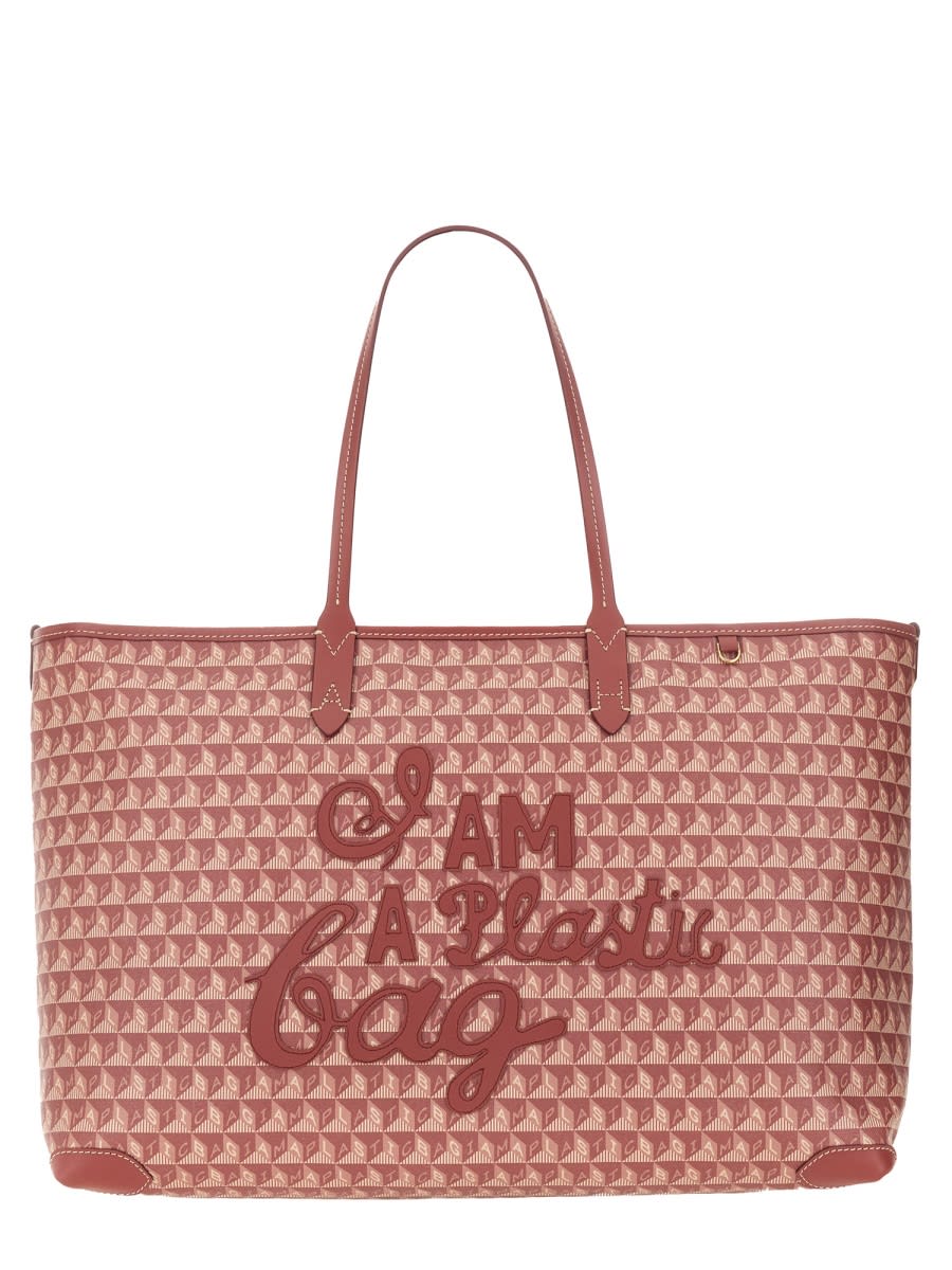 Shop Anya Hindmarch I Am A Plastic Bag Bag In Bordeaux