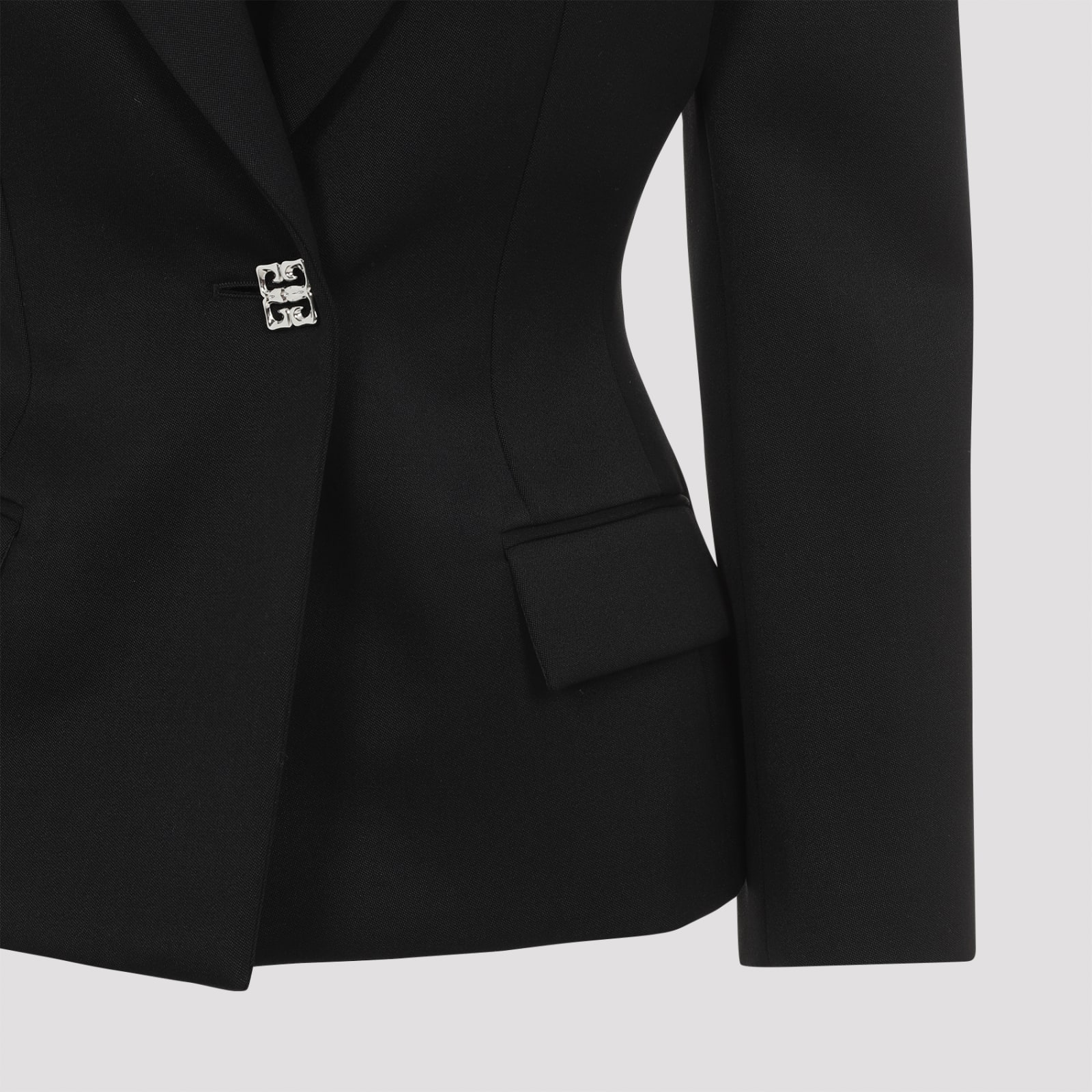 Shop Givenchy Structured Jacket In Black