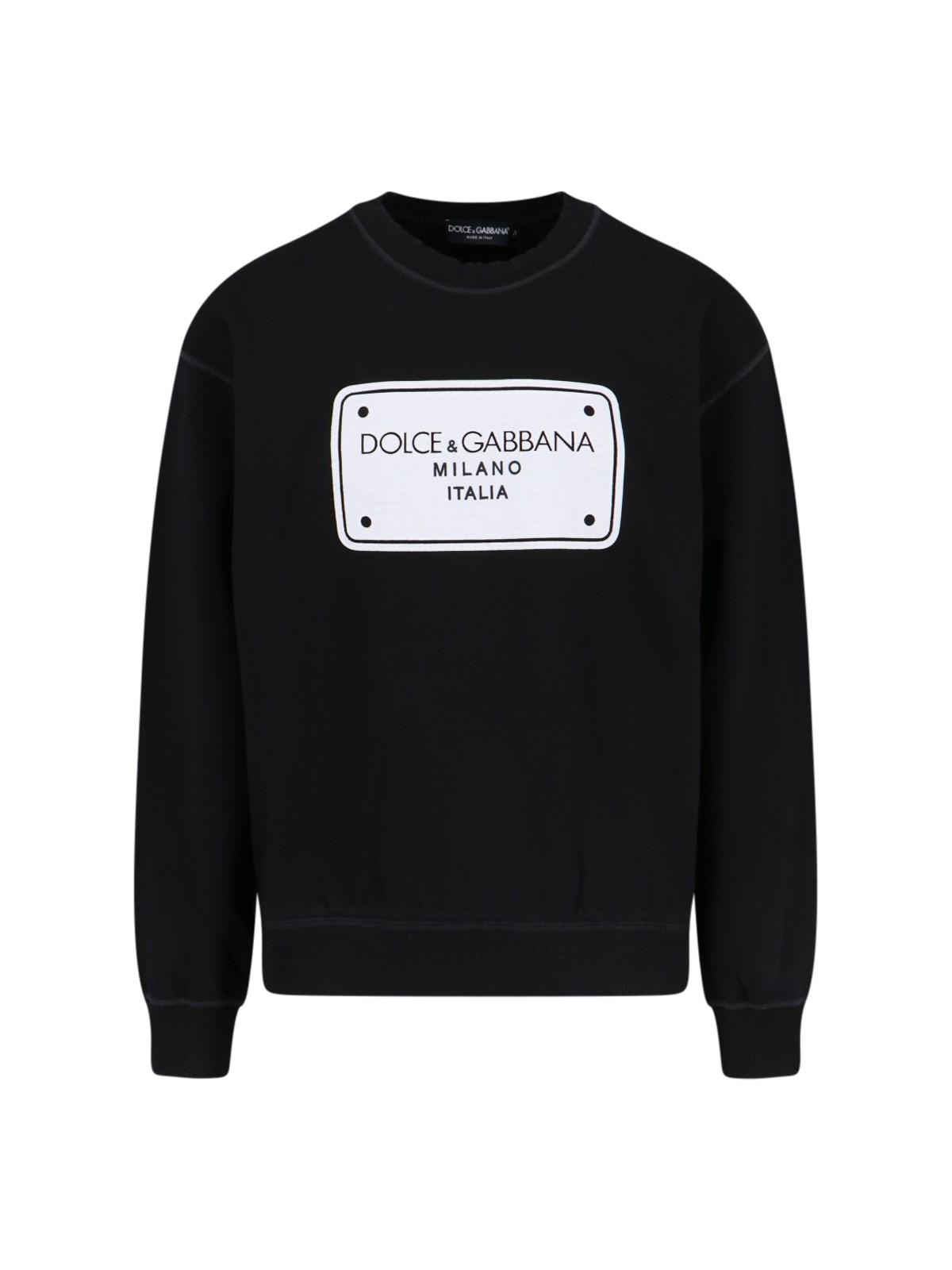 Shop Dolce & Gabbana Logo Sweatshirt In Black