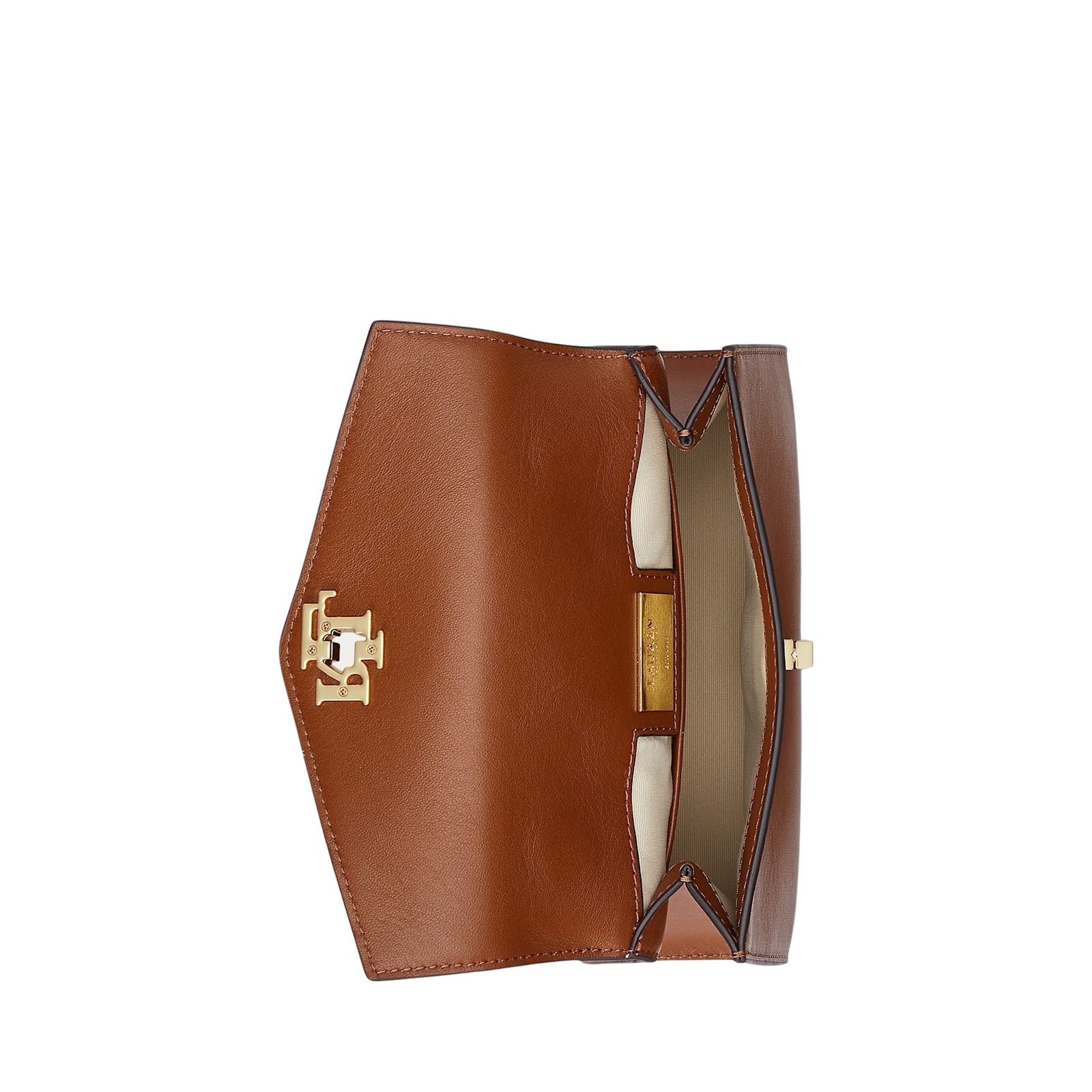 Shop Ralph Lauren Farrah Sm Satchel Small In Lauren Tan