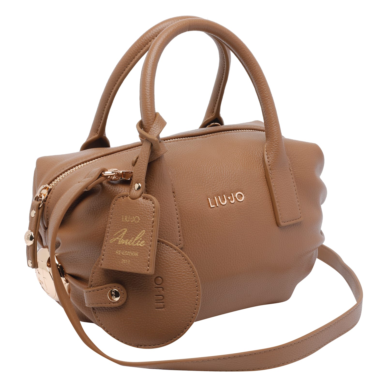 Liu •jo Small Logo Handbag In Sand