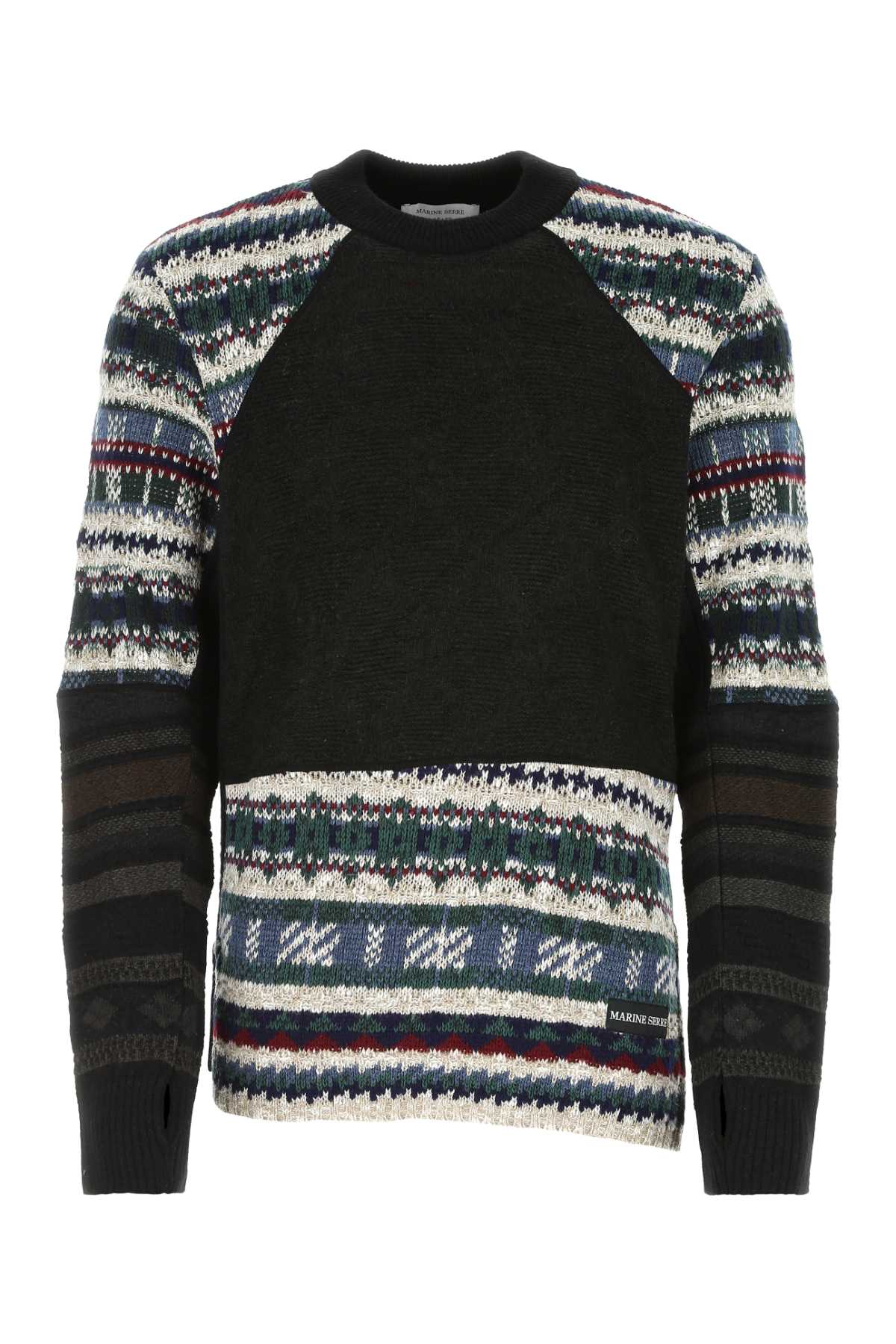 Shop Marine Serre Multicolor Wool Sweater In 10