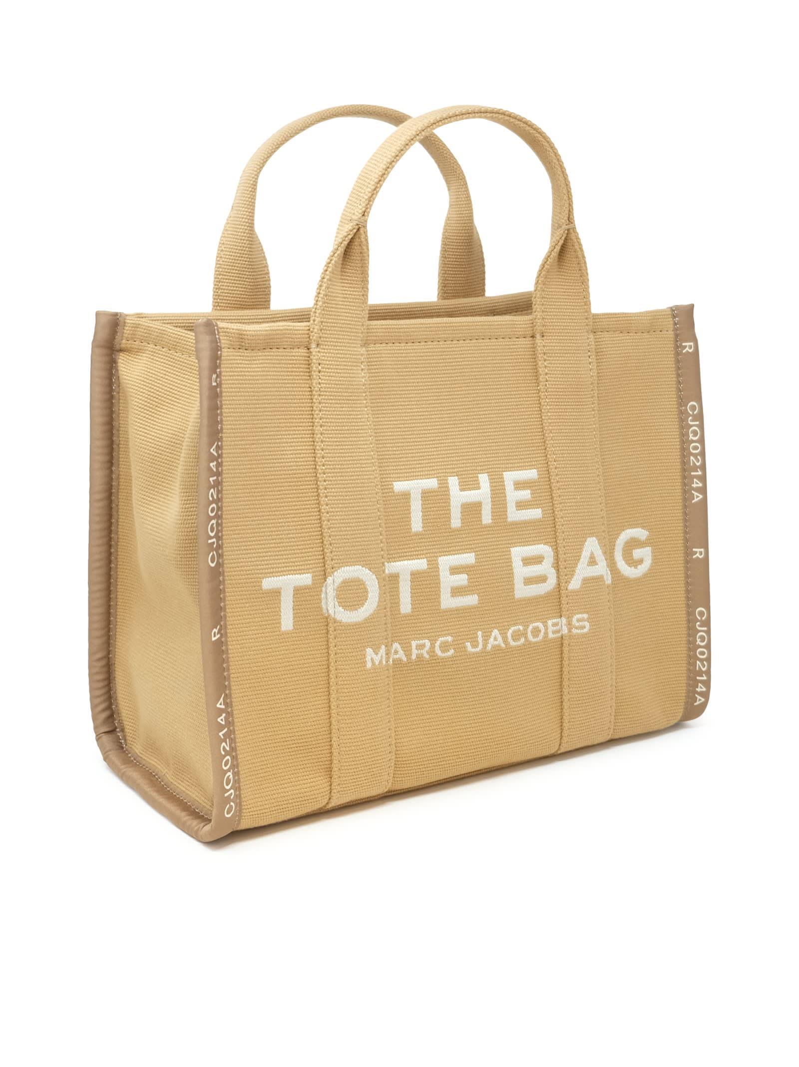 Shop Marc Jacobs Camel Fabric And Leather The Small Tote Bag