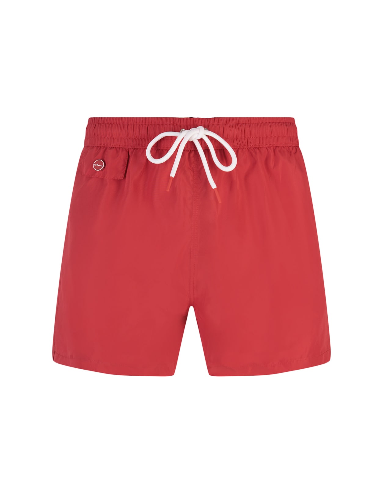 Shop Kiton Red Swim Shorts