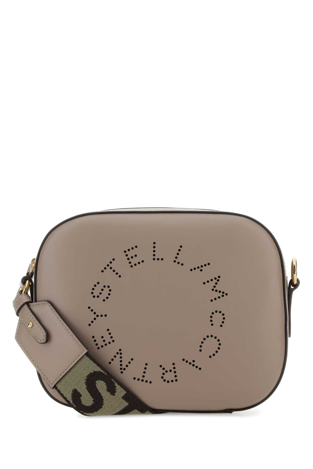 STELLA MCCARTNEY DOVE GREY ALTER MAT MINI STELLA LOGO CROSSBODY BAG