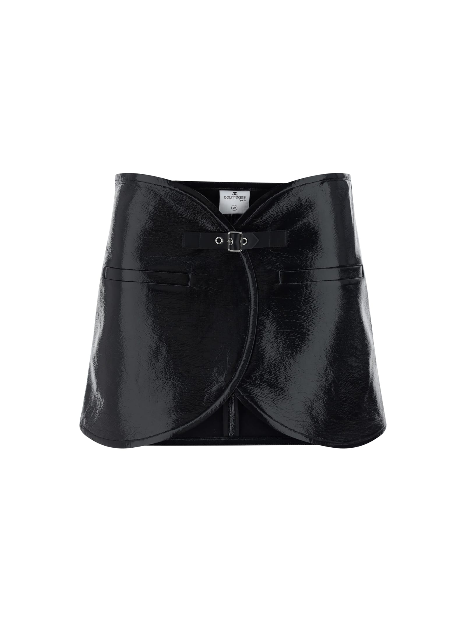Shop Courrèges Miniskirt In Black