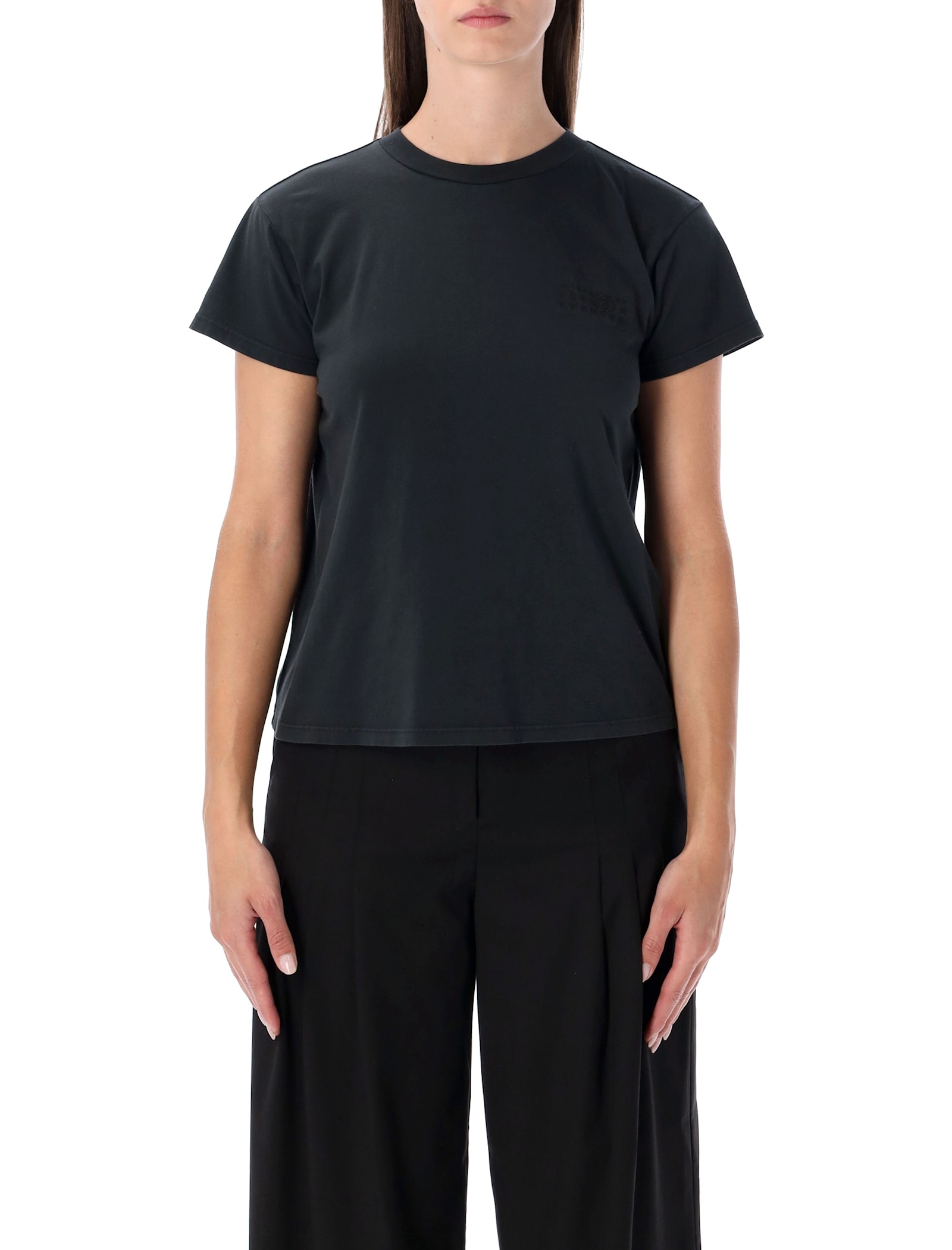 Mm6 Maison Margiela Cotton Jersey T-shirt In Black