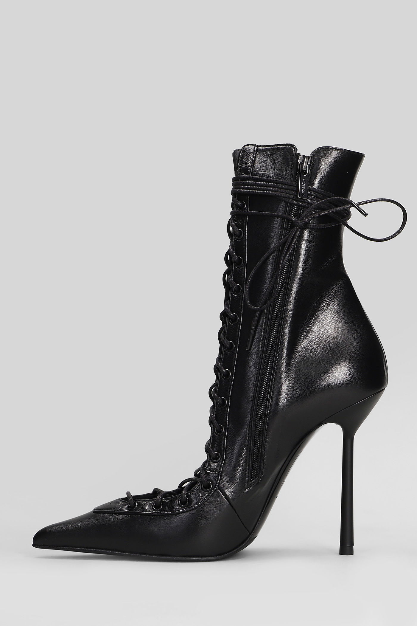 Le Silla Colette High Heels Ankle Boots In Black Leather In Black