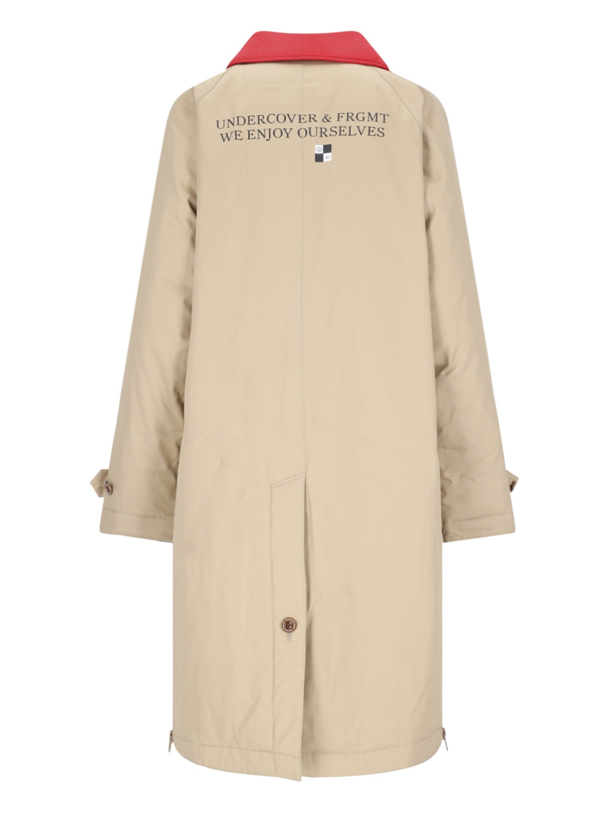 Shop Undercover X Fragment Design Cotton Trench Coat In Beige