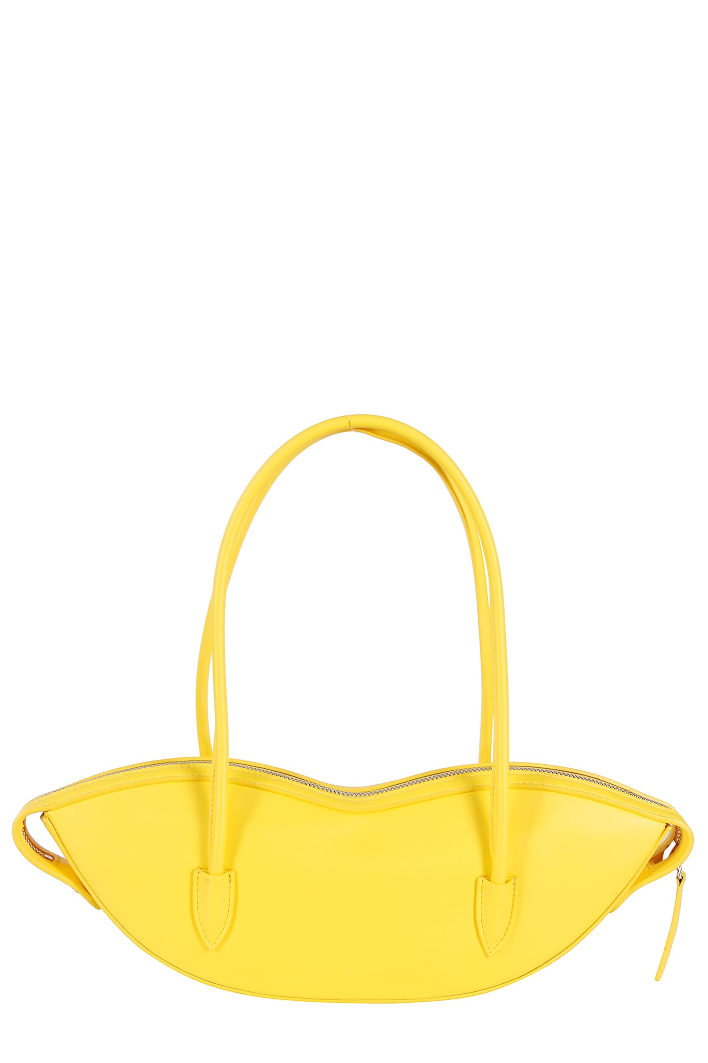 Fiorucci Lips Zip Handle Tote Bag In Yellow