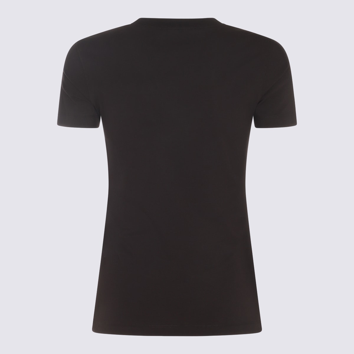 Versace Jeans Couture Upside Down-logo Cotton T-shirt In Black