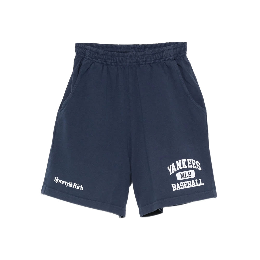 Sporty &amp; Rich Yankees Ivy Gym Short In Blue