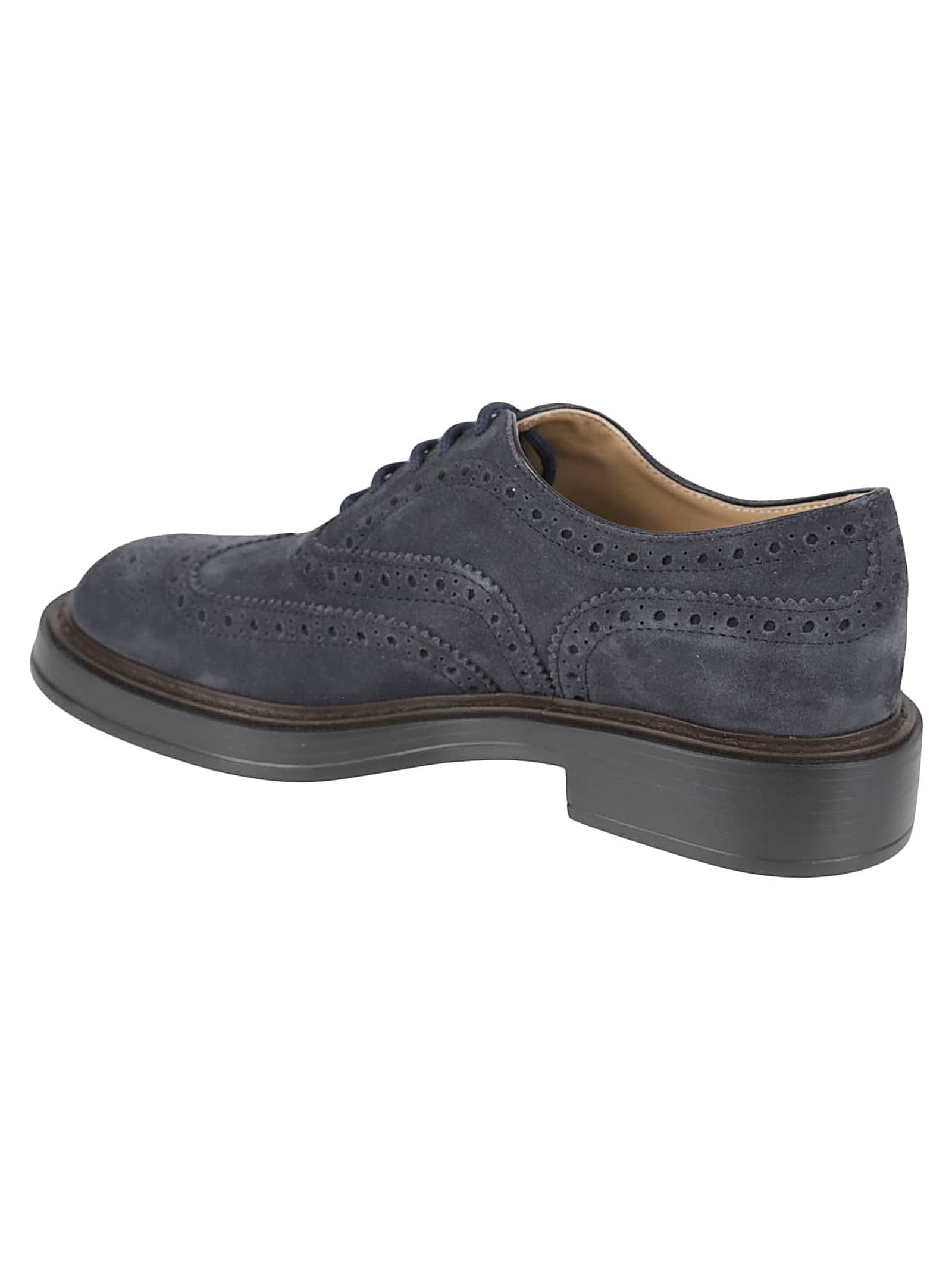 Shop Tod's Francesina Bucature Extralight Derby Shoes In Notte