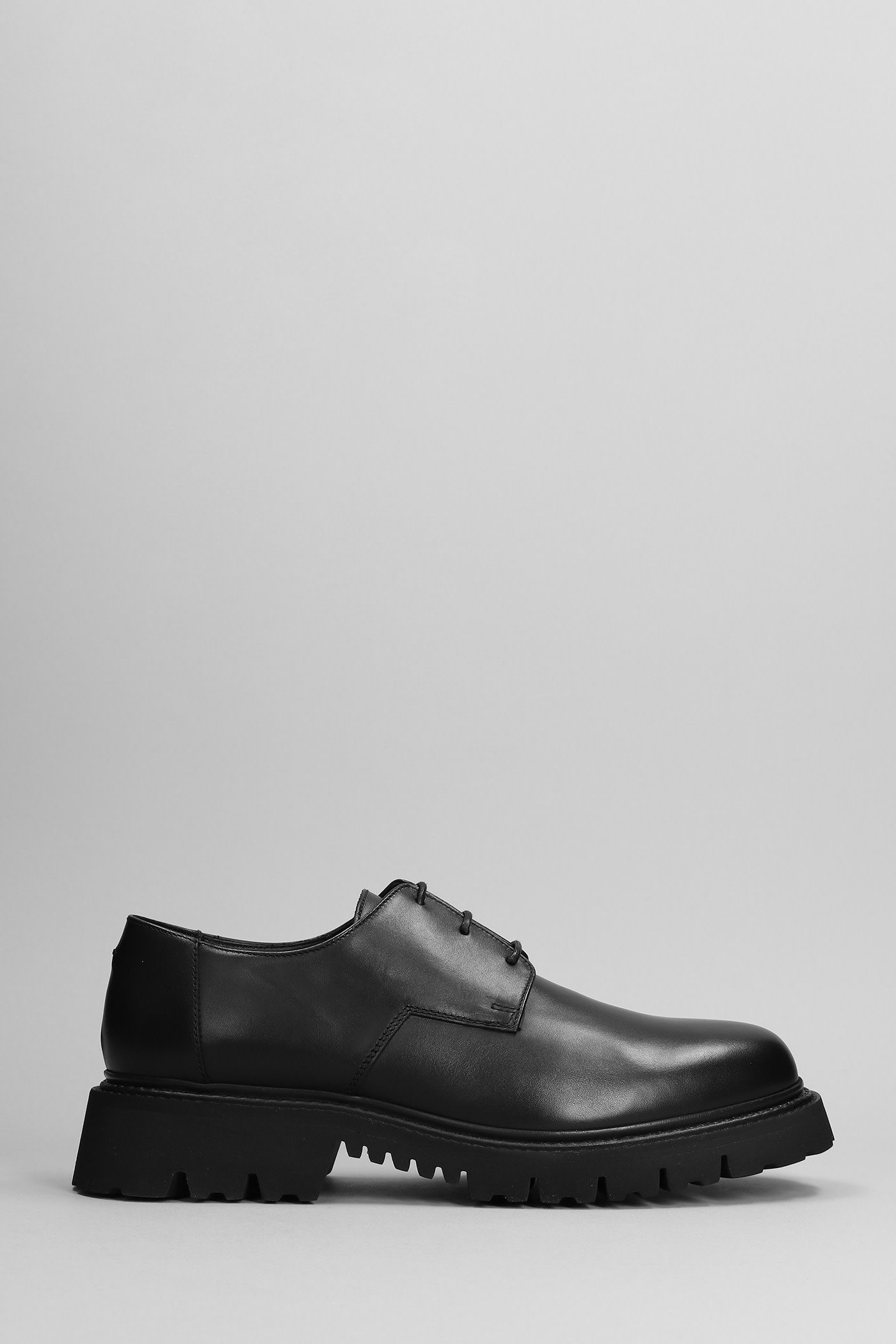 NEIL BARRETT LACE UP SHOES IN BLACK LEATHER