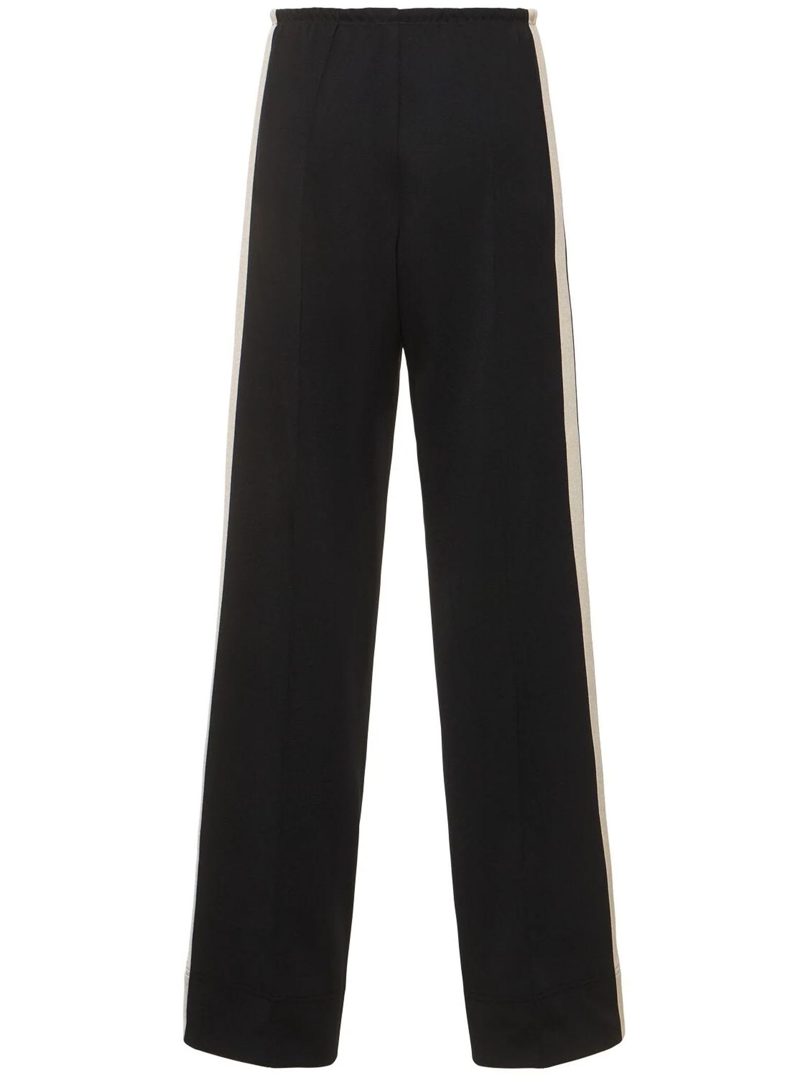 Shop Palm Angels Black Cotton Track Pants