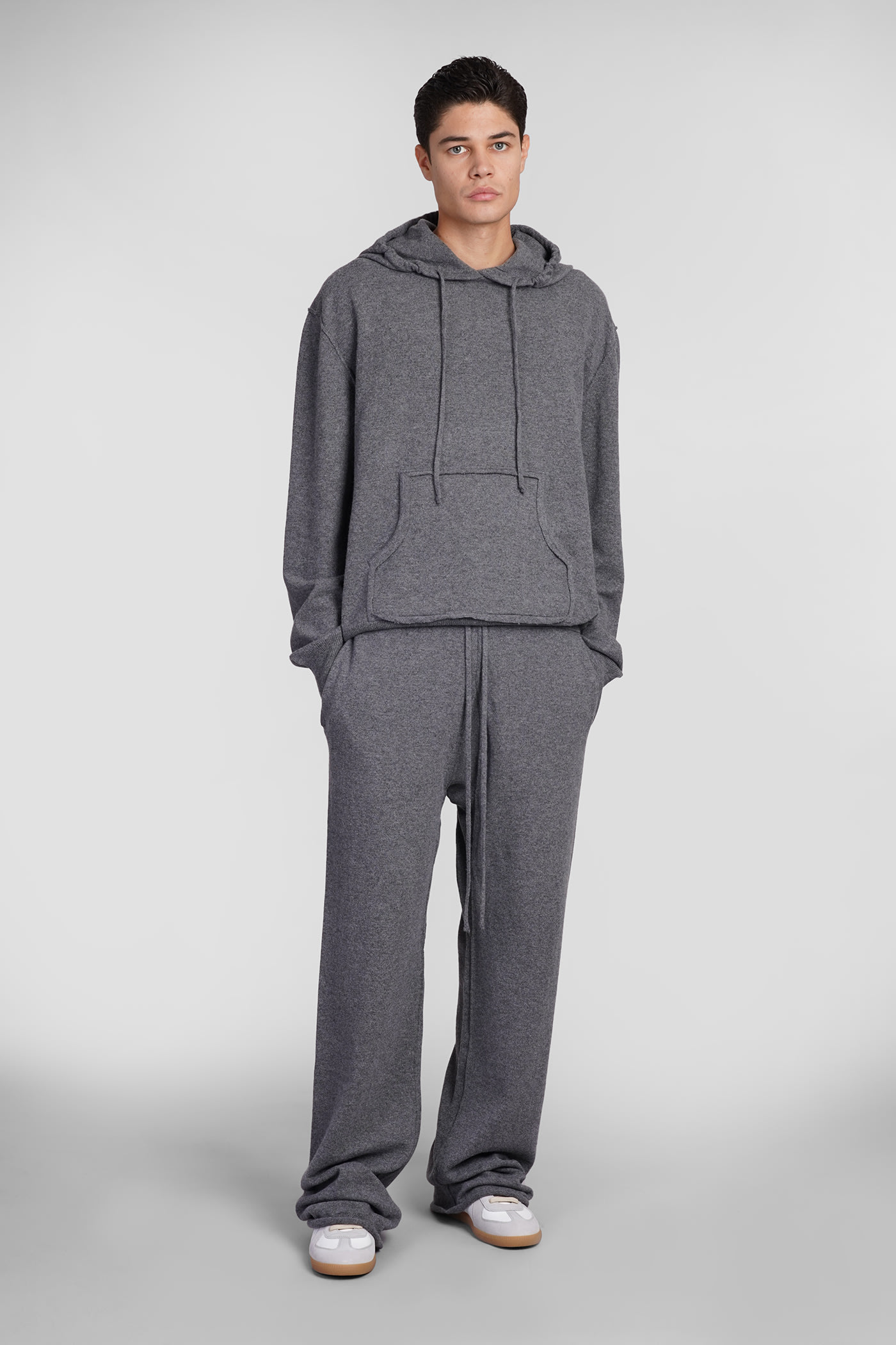 Shop Maison Margiela Pants In Grey Wool