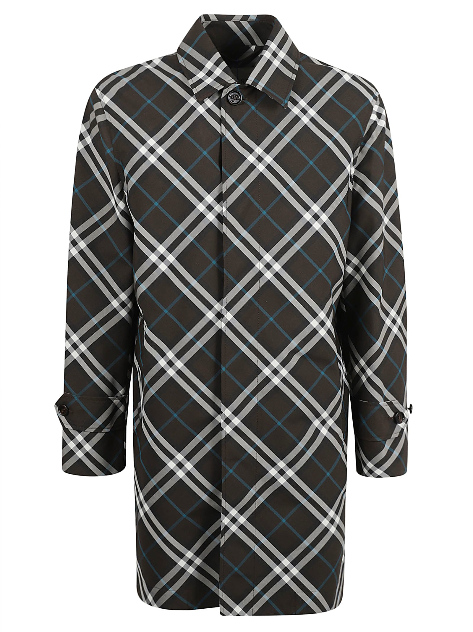 Shop Burberry Checked Raincoat In Snug Ip Check