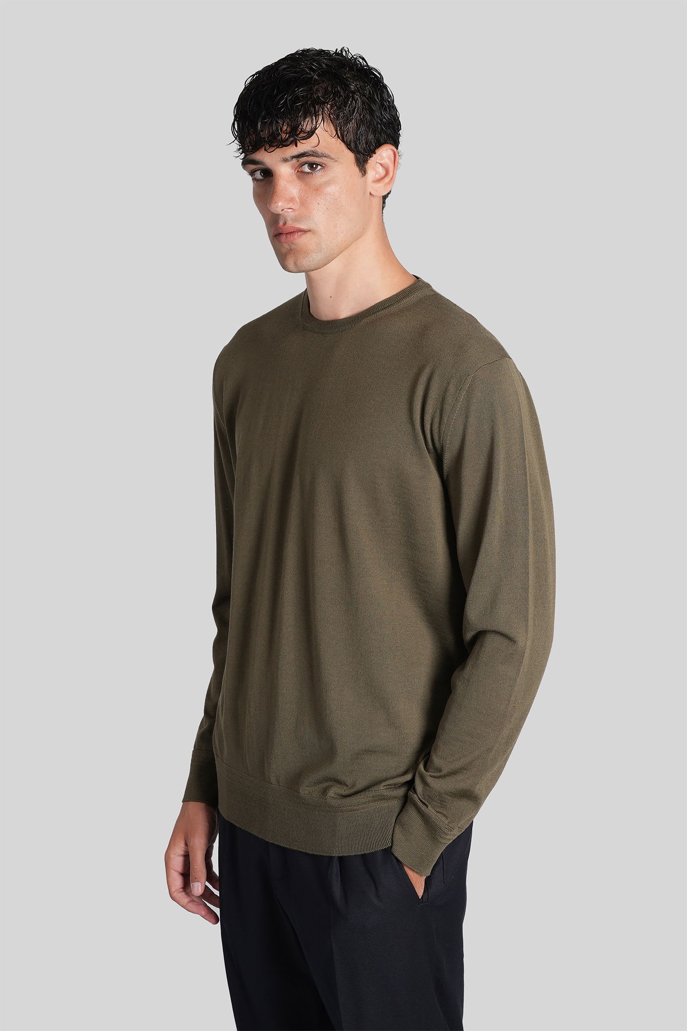Barena Venezia Pevaron Polo In Green Wool In Green