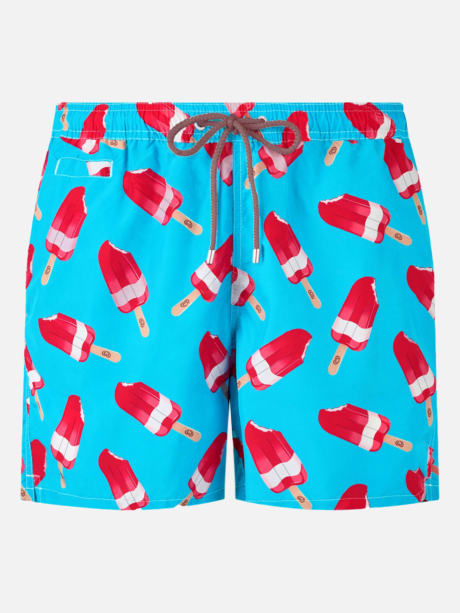 Man Mid-length Gustavia Swim-shorts With Fior Di Fragola Print Algida Special Edition