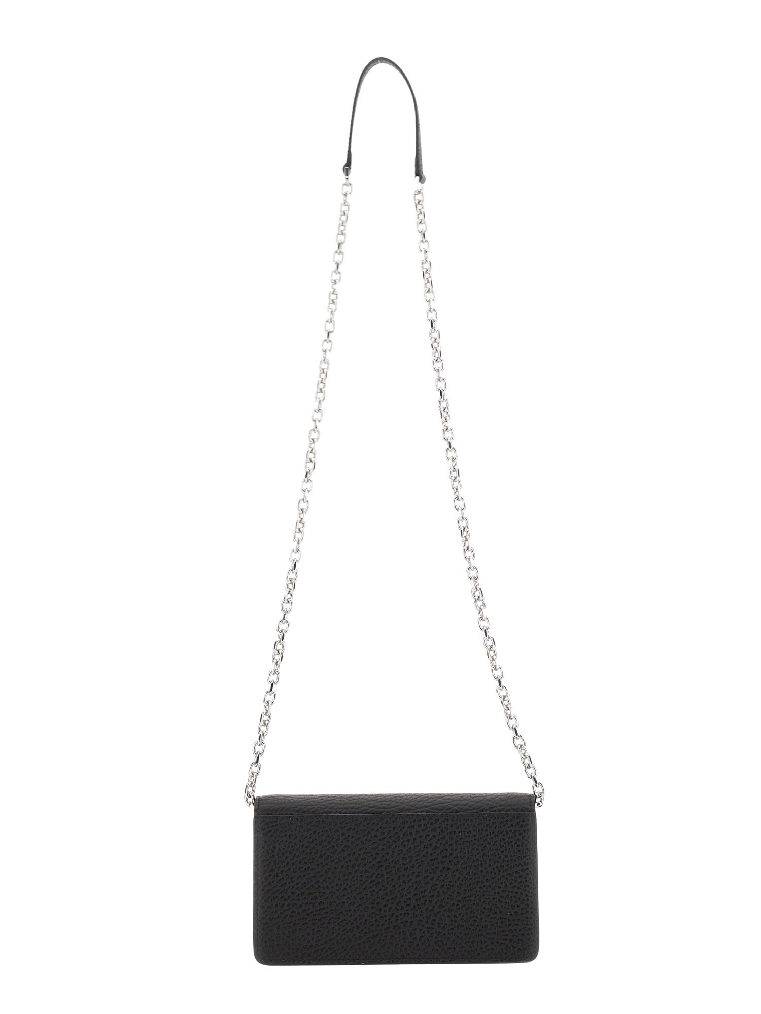 Shop Maison Margiela Large Wallet With Chain In Black