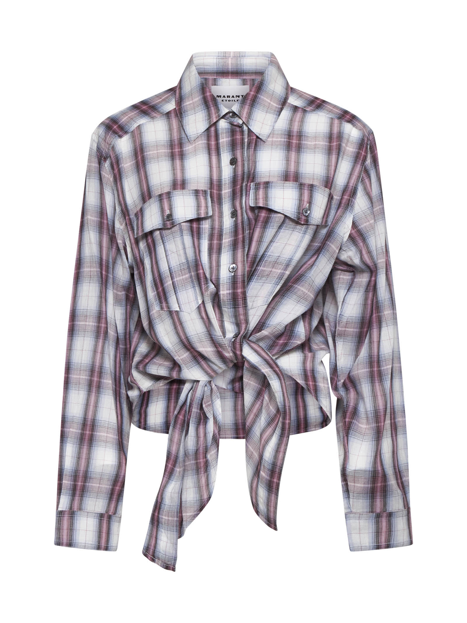 Shop Marant Etoile Shirt In Ecru/pink