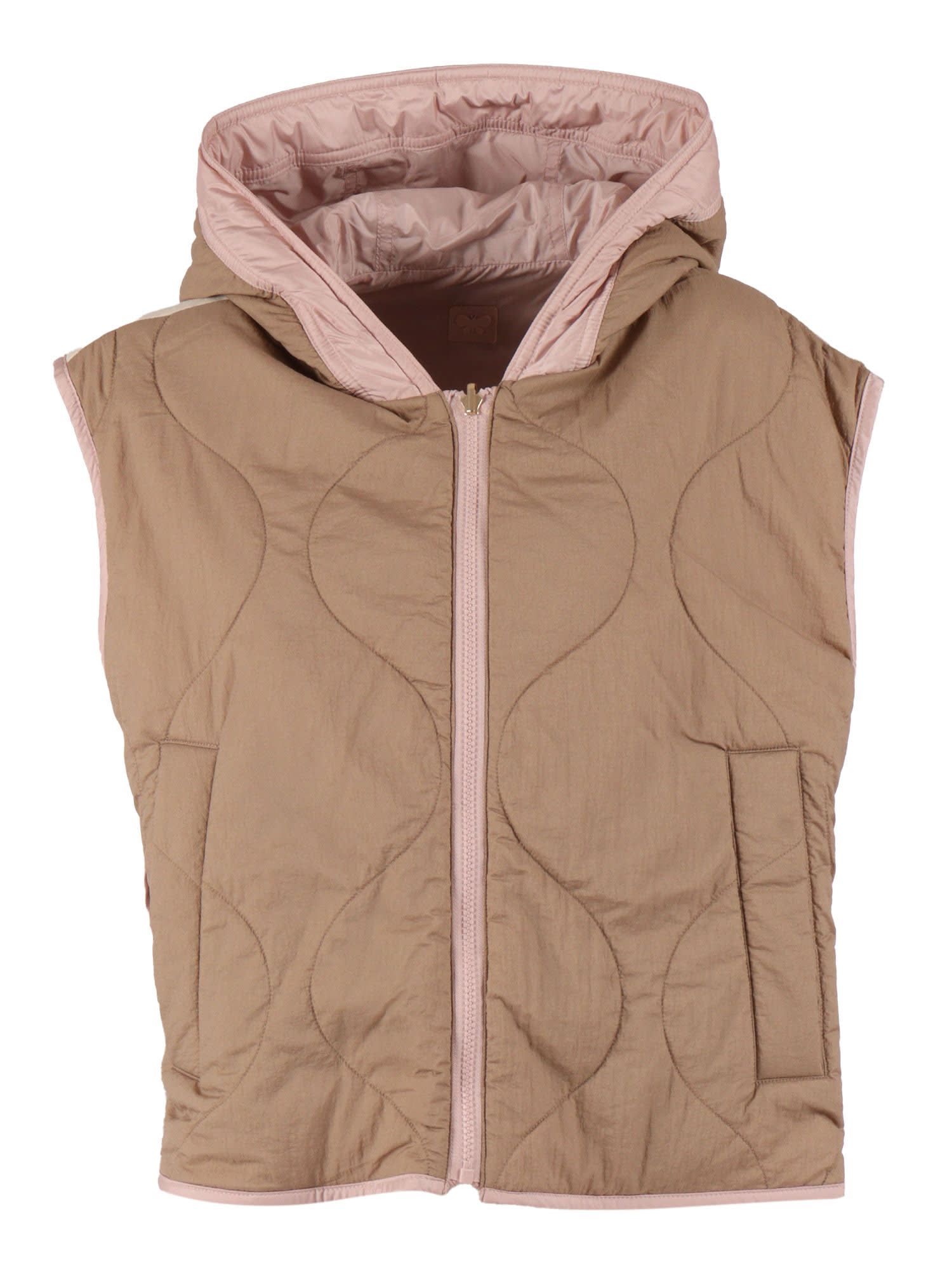 Weekend Max Mara Padded Waistcoat In Pink