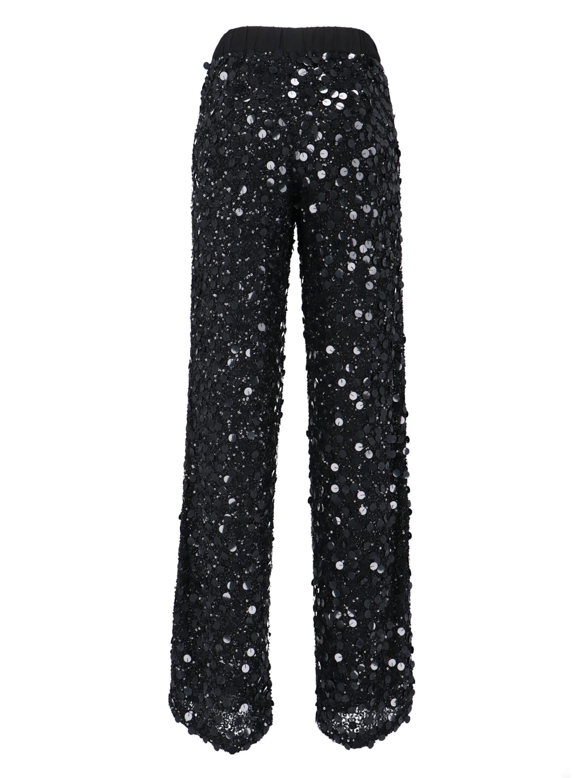 Shop P.a.r.o.s.h Sequin Pants In Black