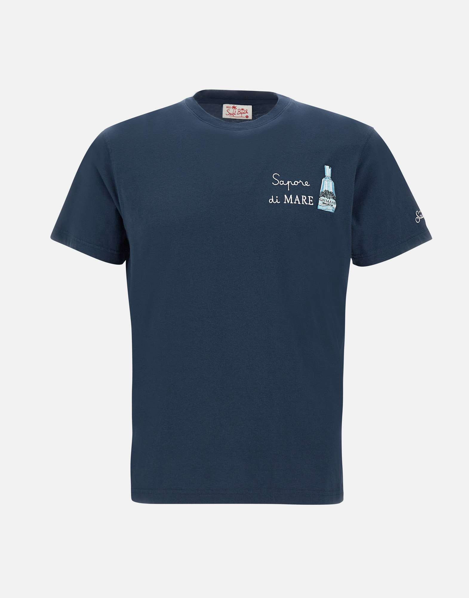 Mc2 Saint Barth Sapore Di Mare Cotton T-shirt In Blue