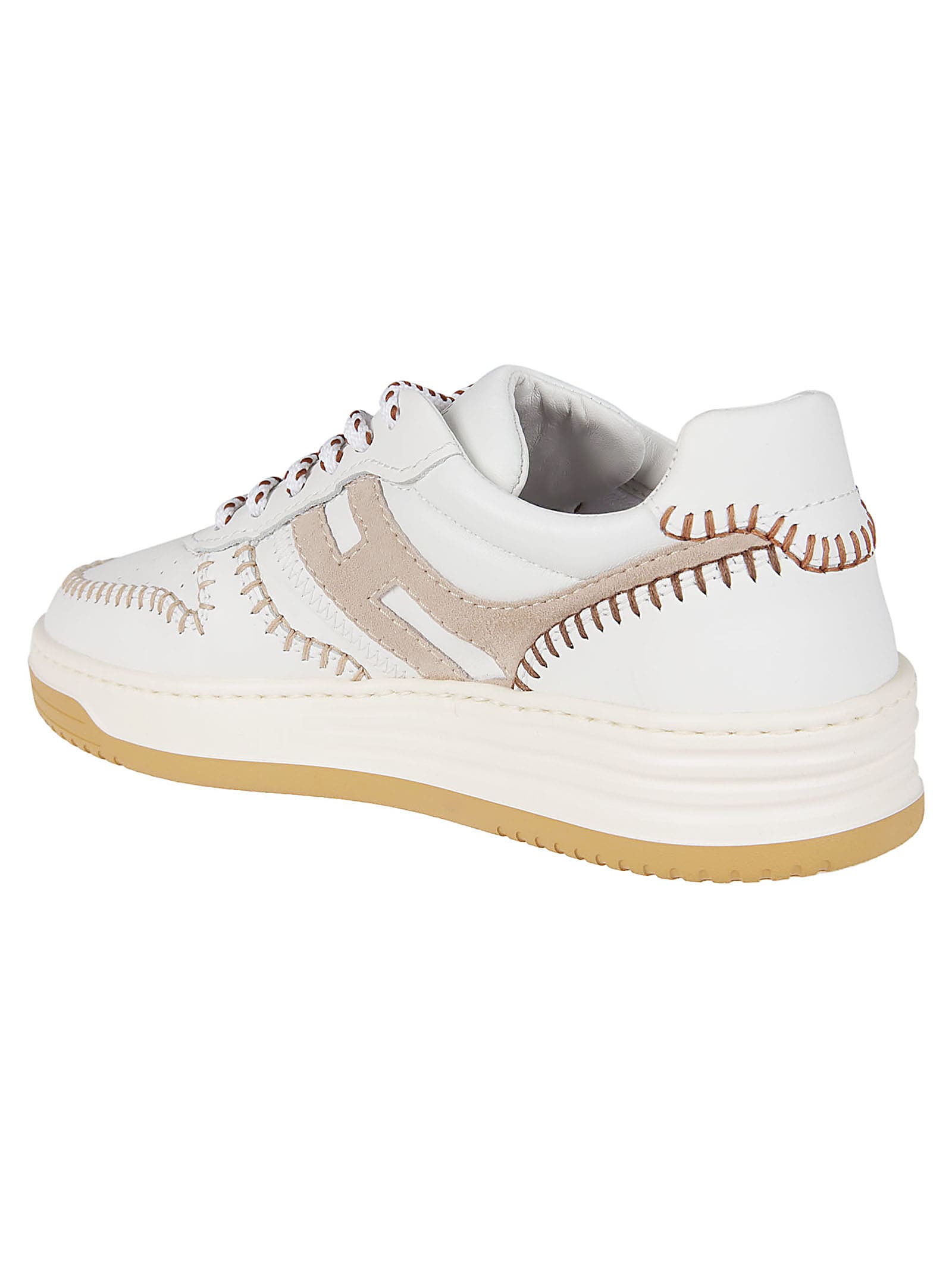 Shop Hogan H630 Sneakers In Xtd Bianco/zenzero