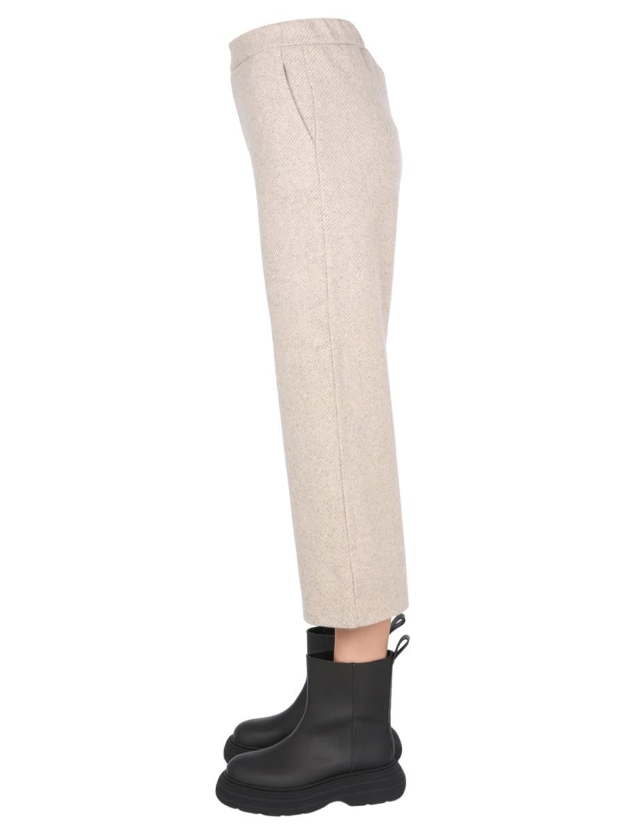 Shop Fabiana Filippi Cropped Trousers In Grey