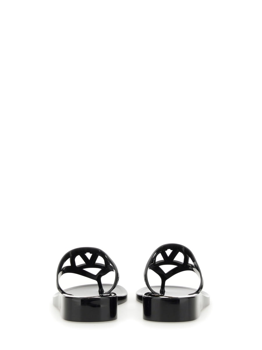 Shop Valentino Vlogo Signature Sandal In Black