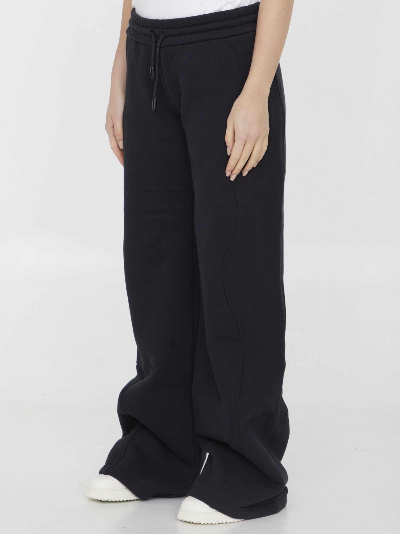 Shop Off-white Round Joggers In Cotton Jersey In Black