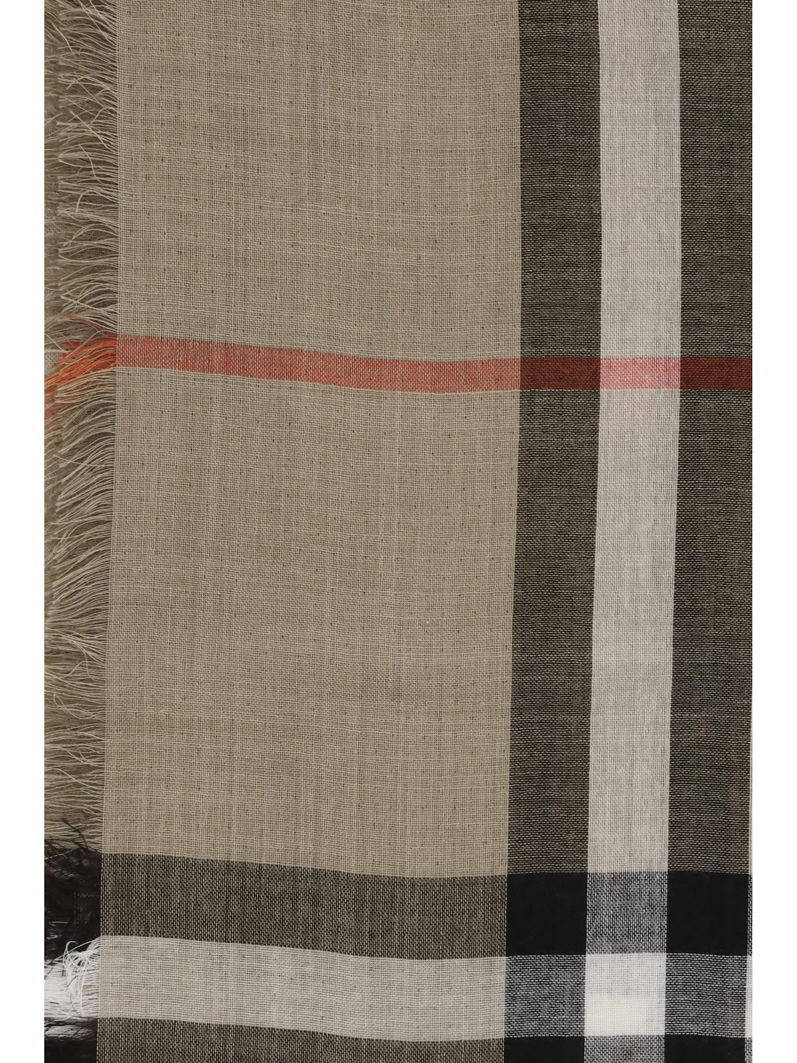 Burberry Men Check Reversible Wool And Silk Scarf In Black
