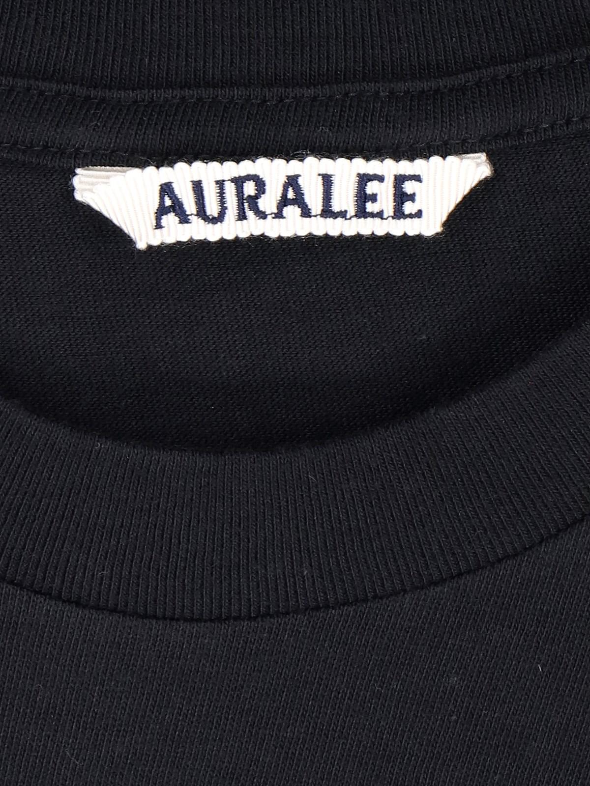 Shop Auralee Basic T-shirt In Black