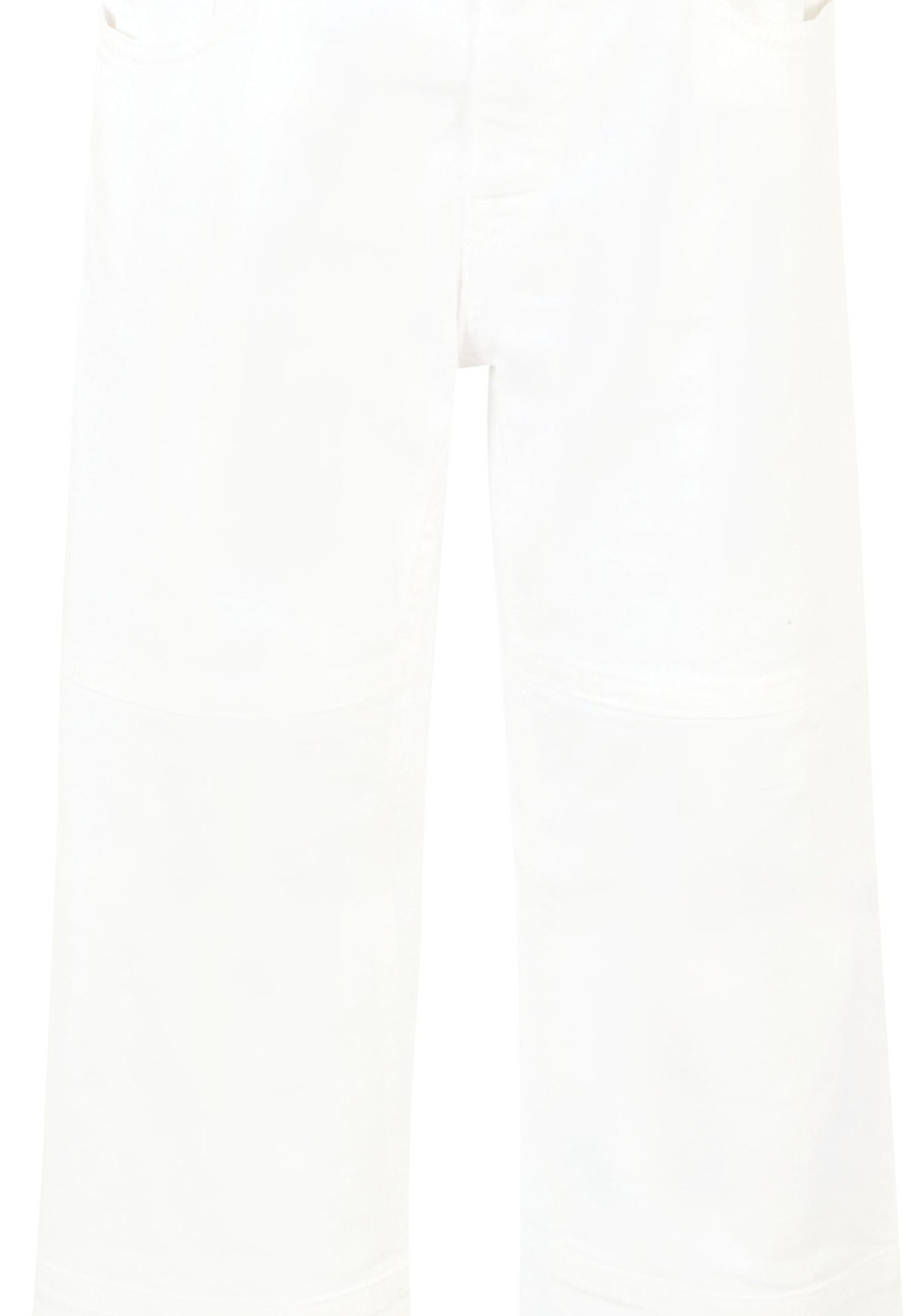 Dondup White Jeans For Girl With Logo In White
