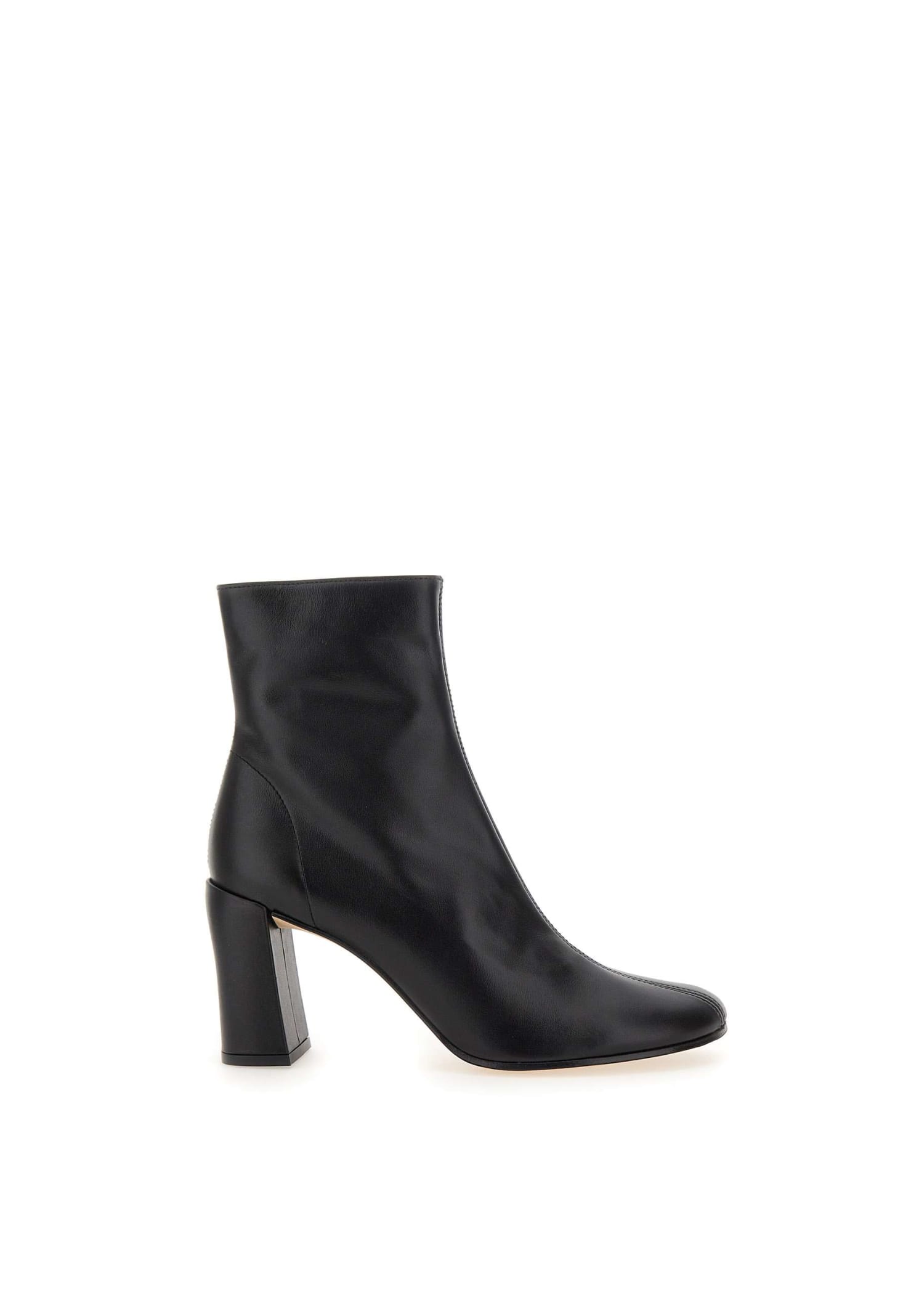 Shop By Far Vlada Cowhide Ankle Boot In Black