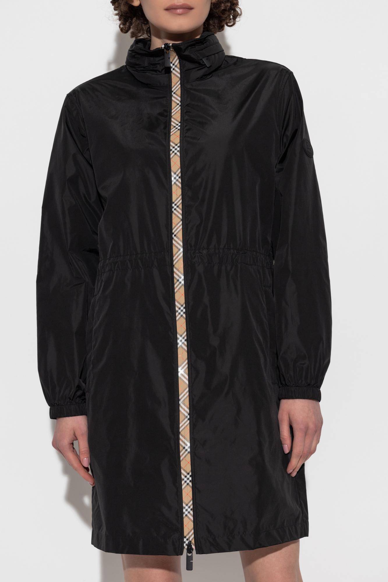 Burberry Nylon Parka In Black