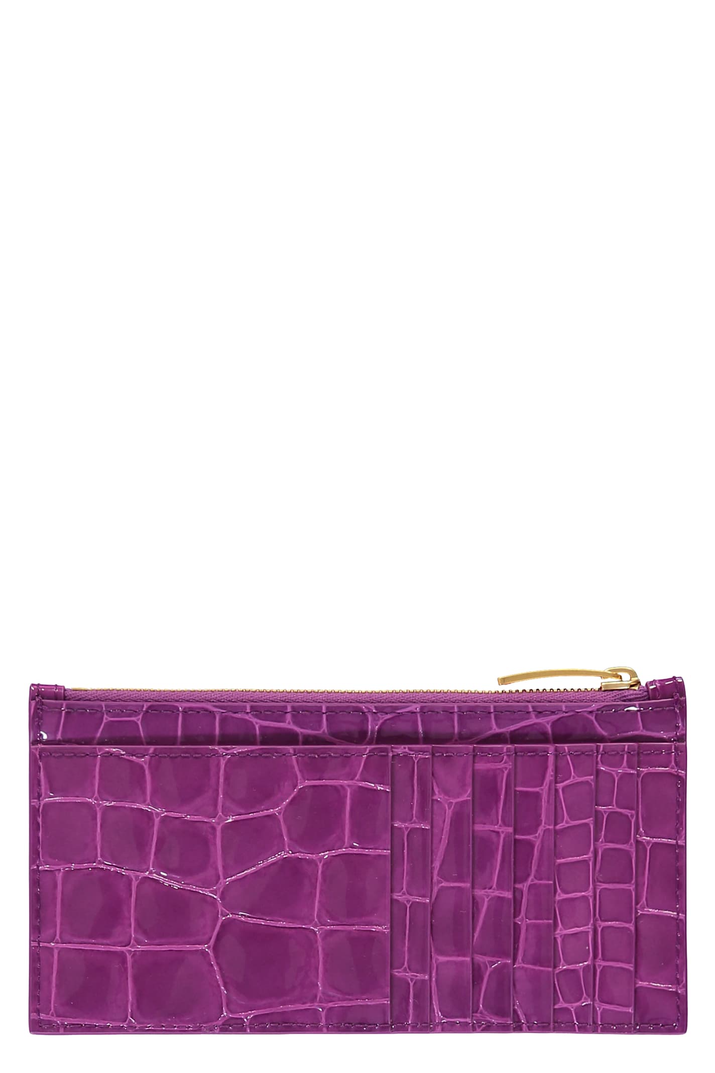 Bottega Veneta Leather Wallet In Purple