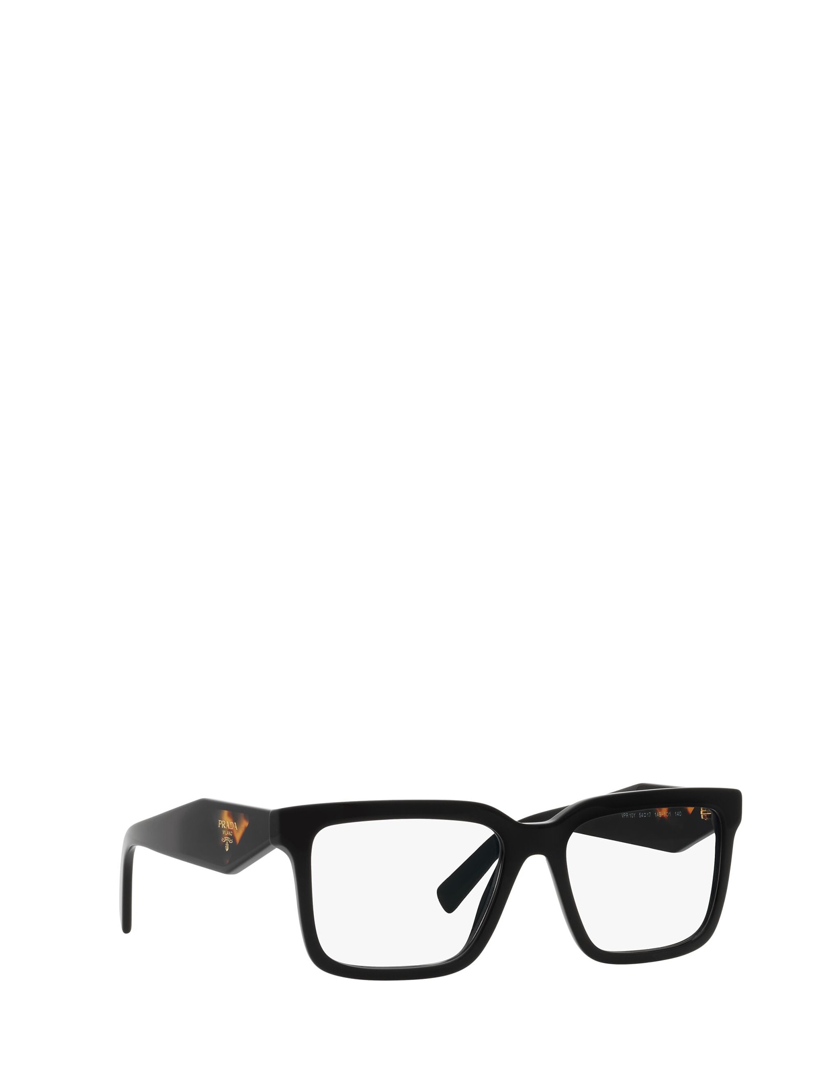 Shop Prada Pr 10yv Black Glasses