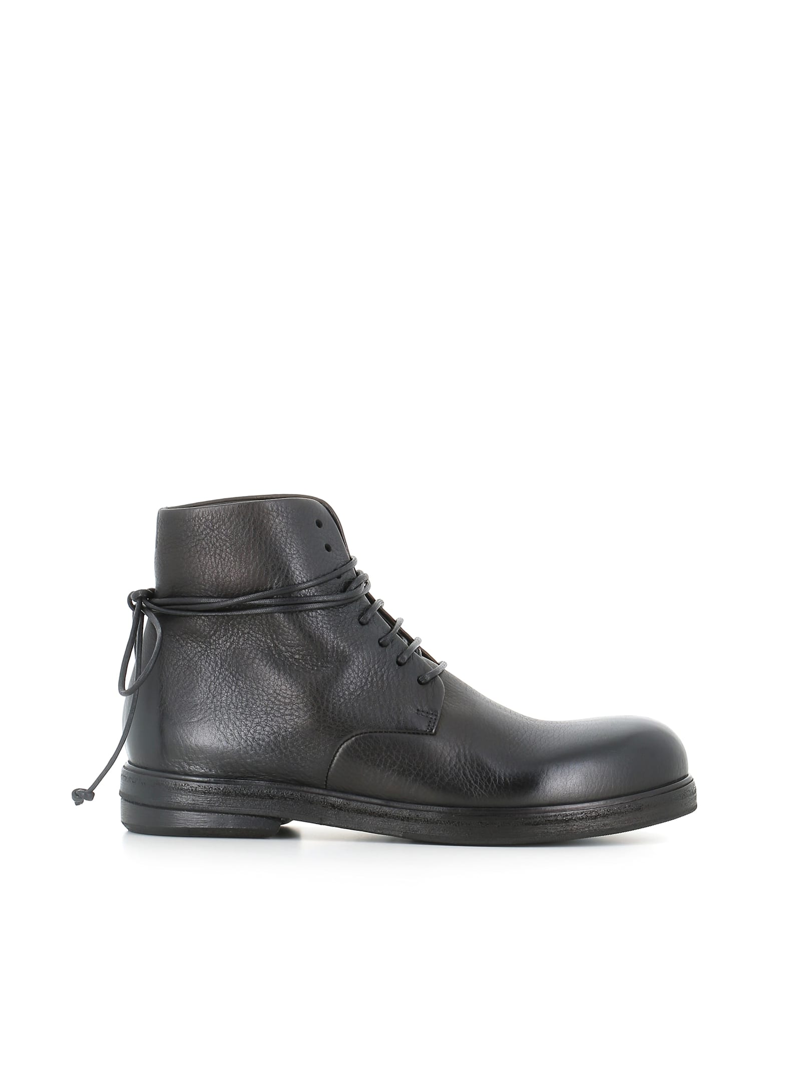 Marsèll Zucca Textured-leather Ankle Boots In Black