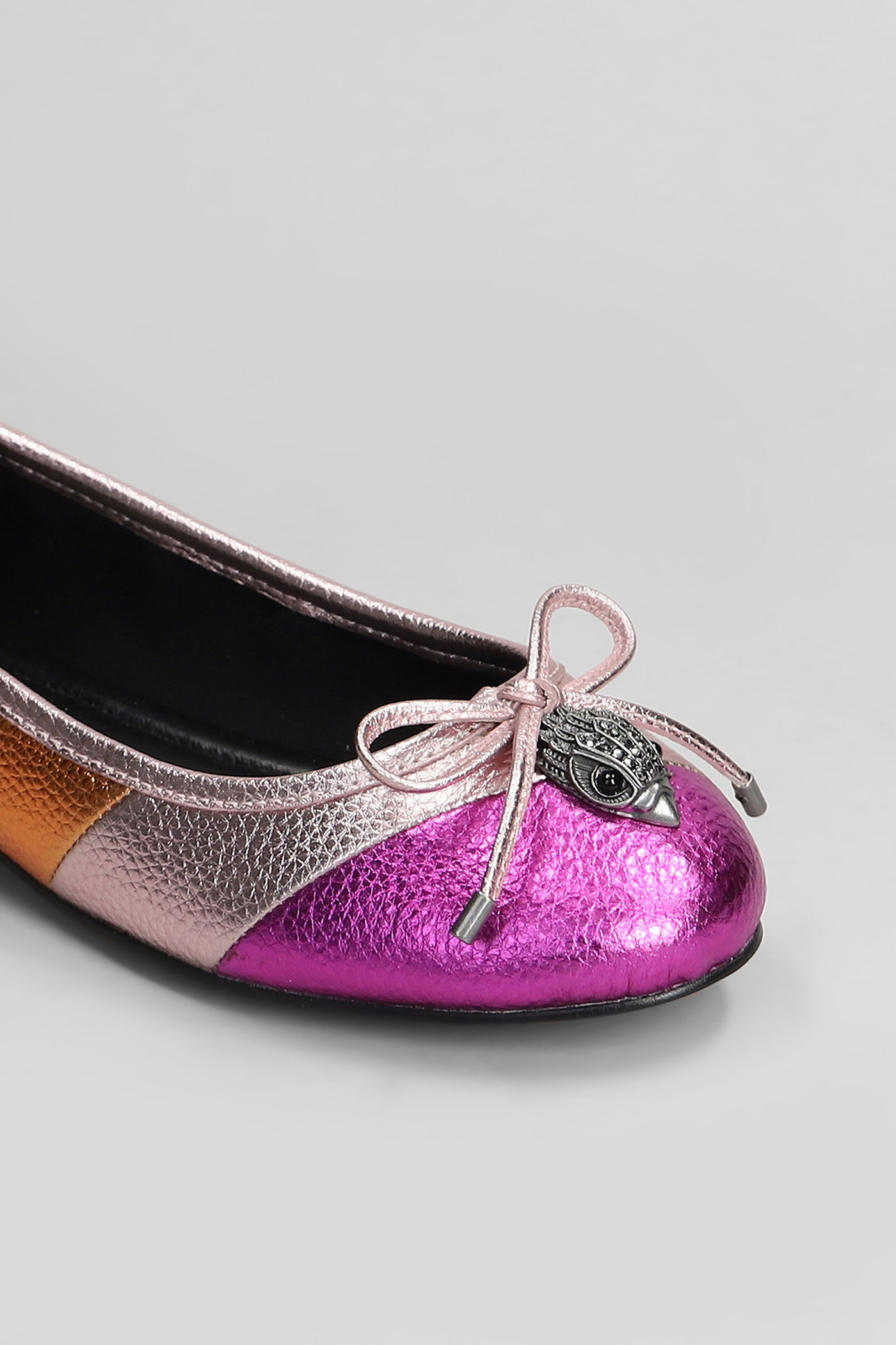 Kurt Geiger Eagle Ballet Flats In Multicolor Leather In Multi