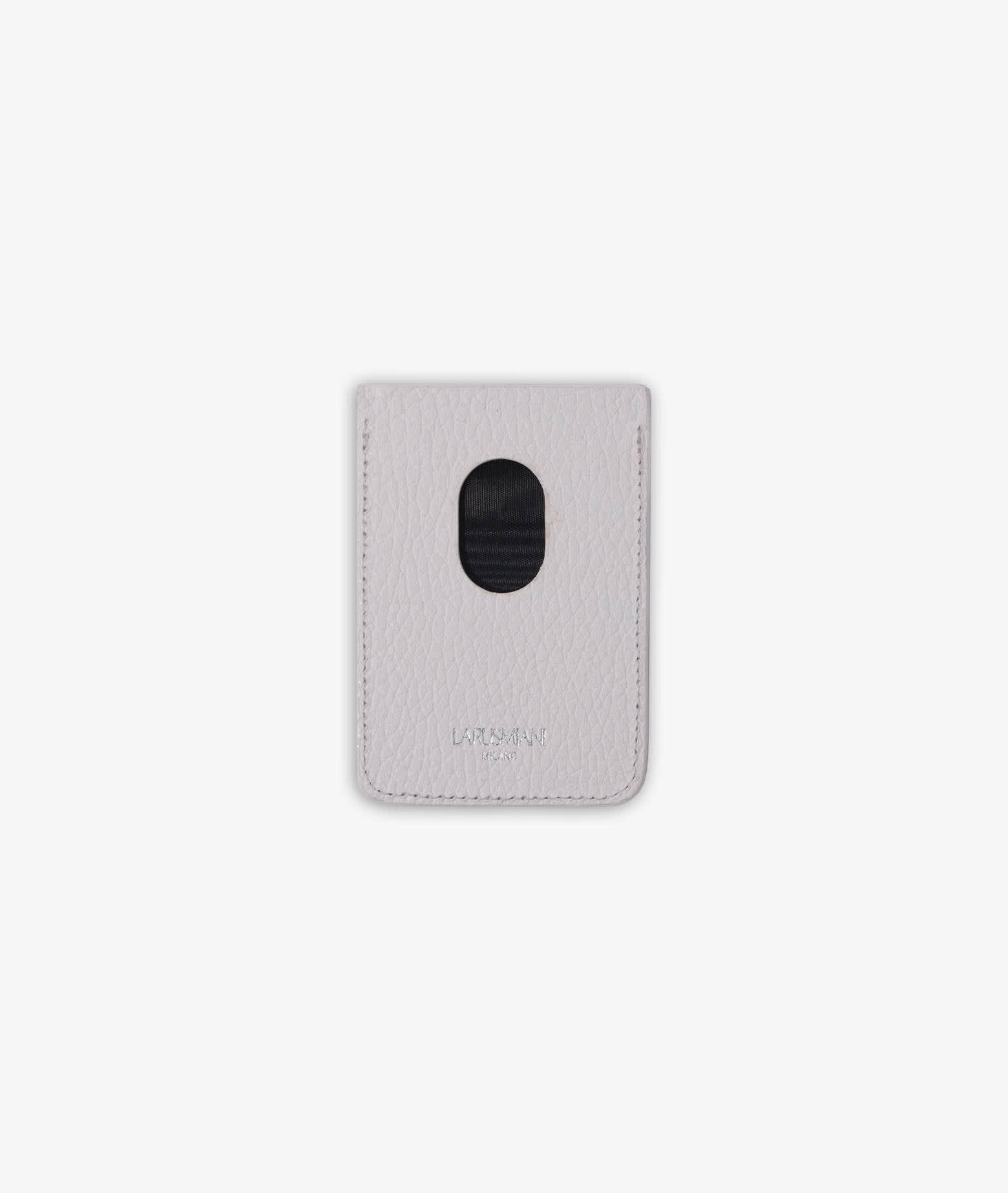 Larusmiani Magnetic Credit Card Holder For Iphone Accessory In White