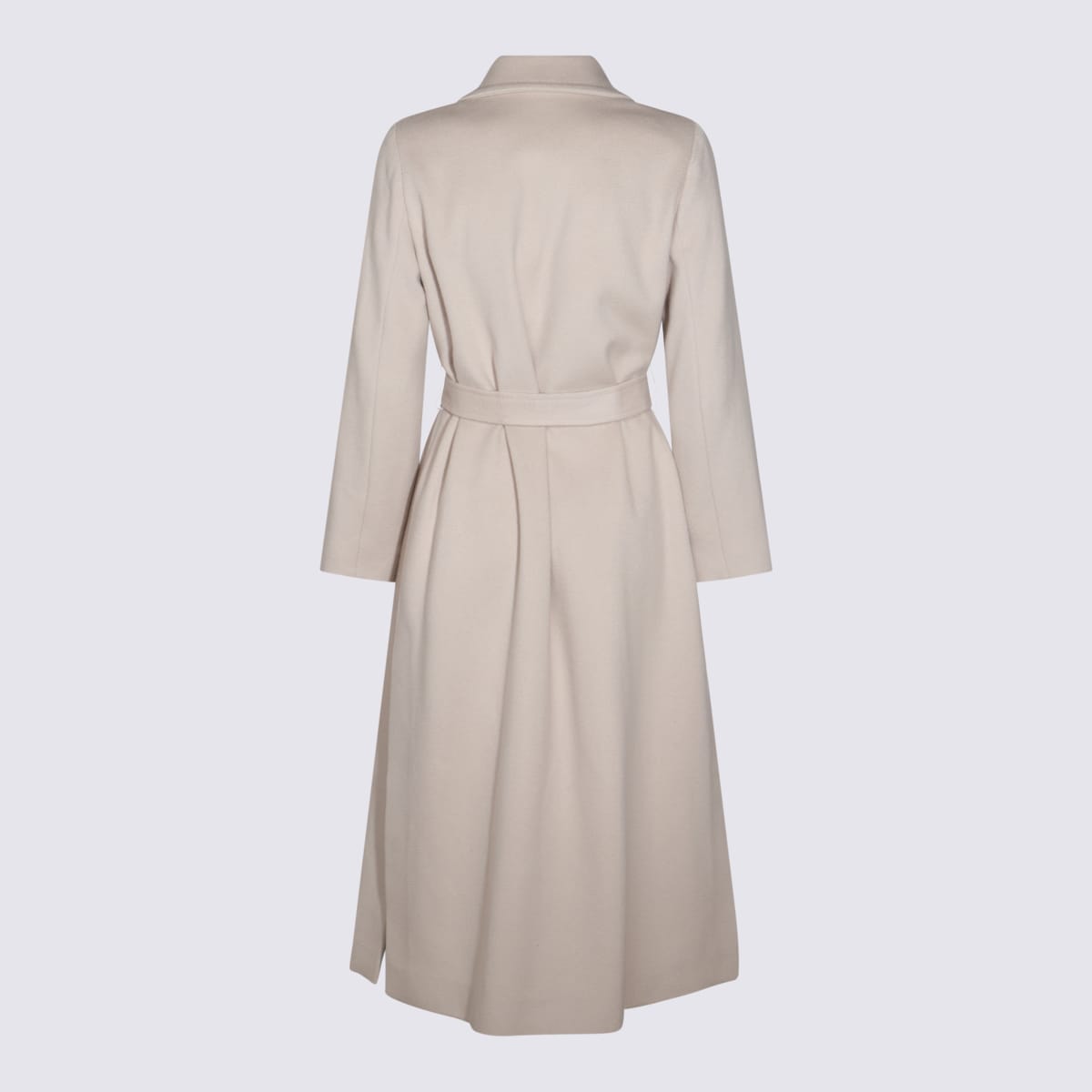 Shop Eleventy Beige Wool Coat