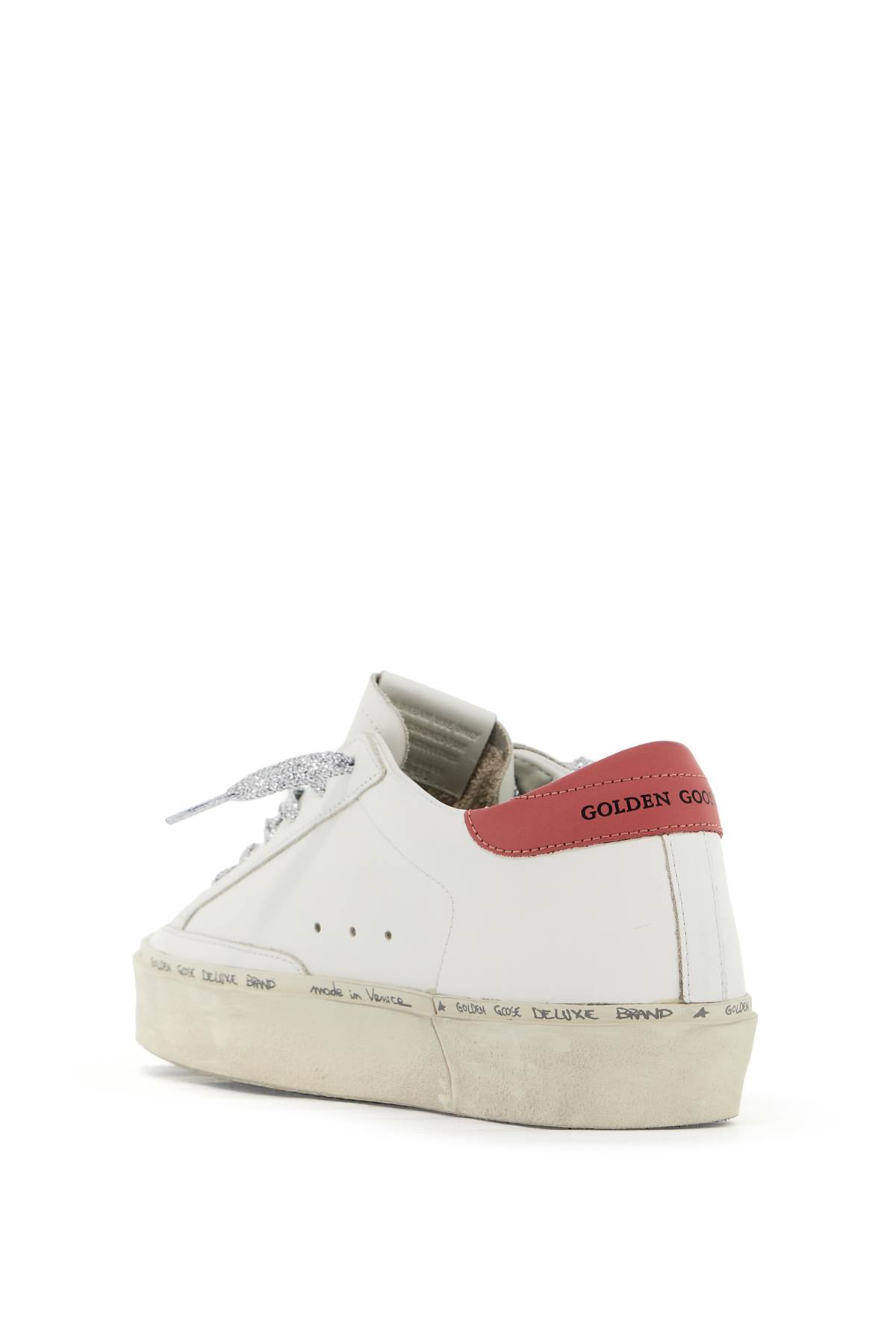 Shop Golden Goose Hi Star Sneakers In White/taupe/mineral Red (white)