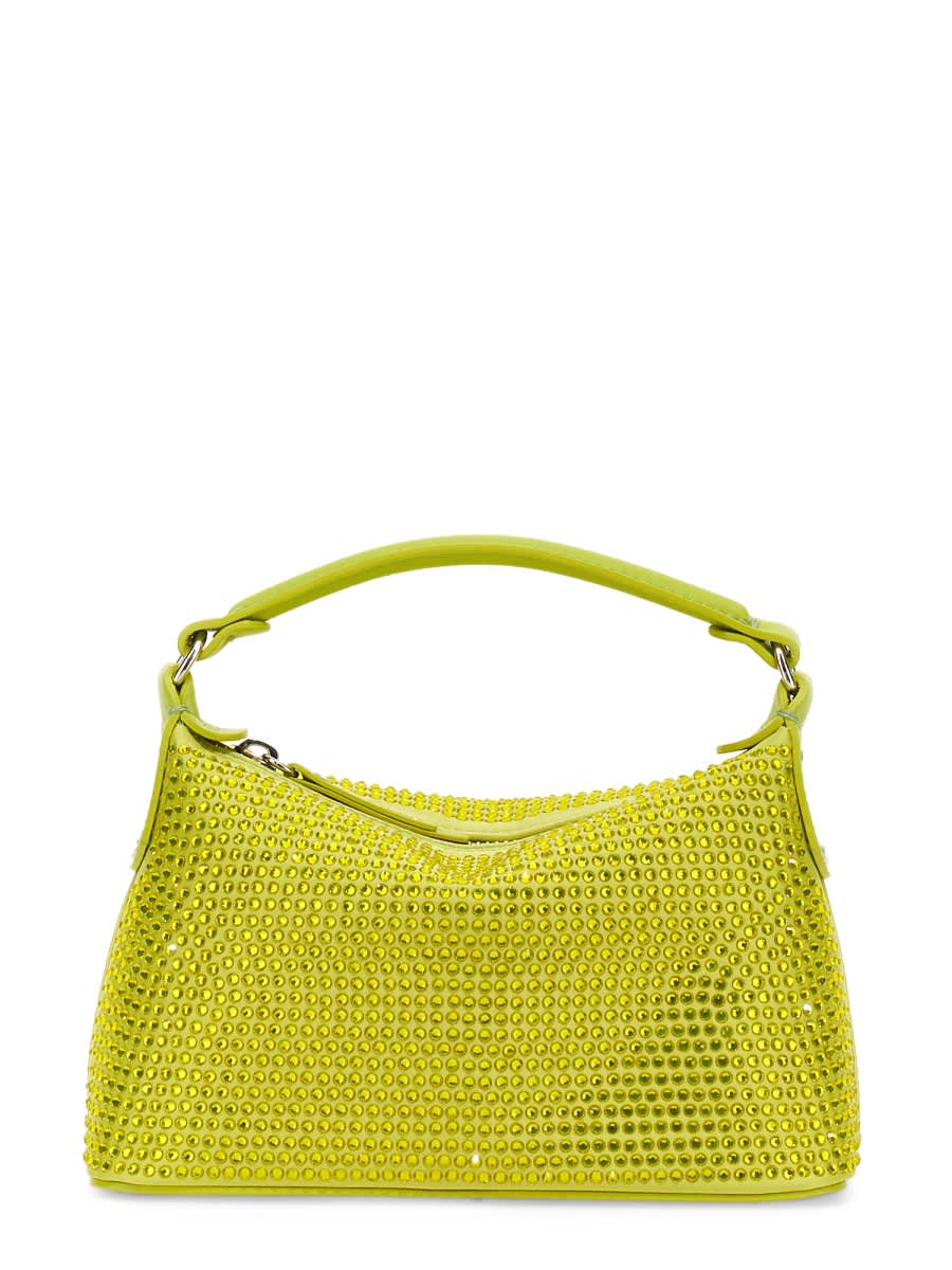 Shop Liu •jo Hobo Rhinestones Bag In Yellow