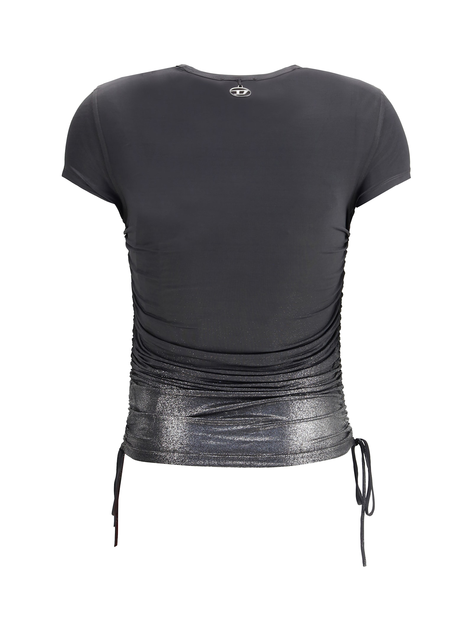 Diesel Women Jersey Top With Side Drawstrings