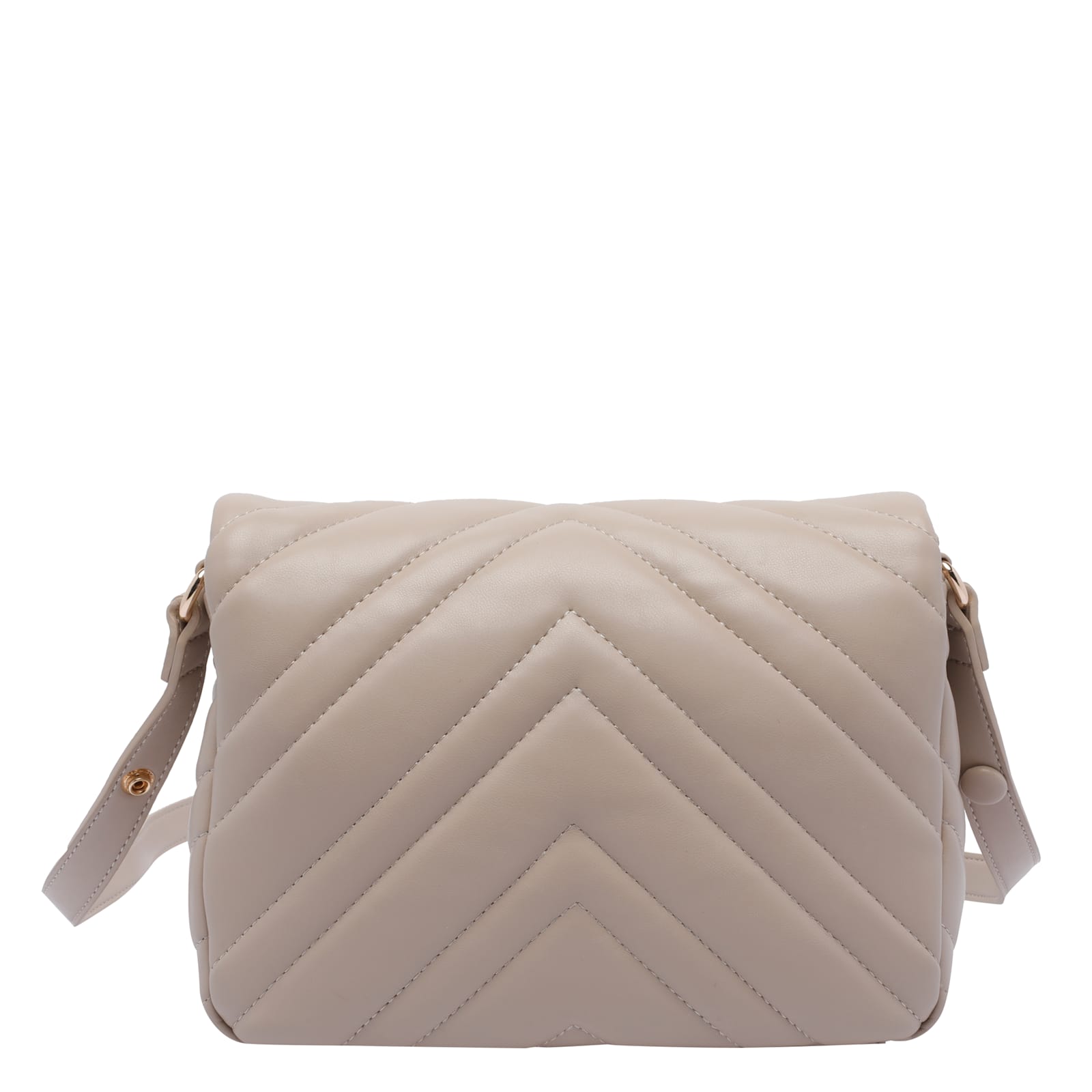 Liu •jo Quilted Chevron Crossbody Bag In Neutral